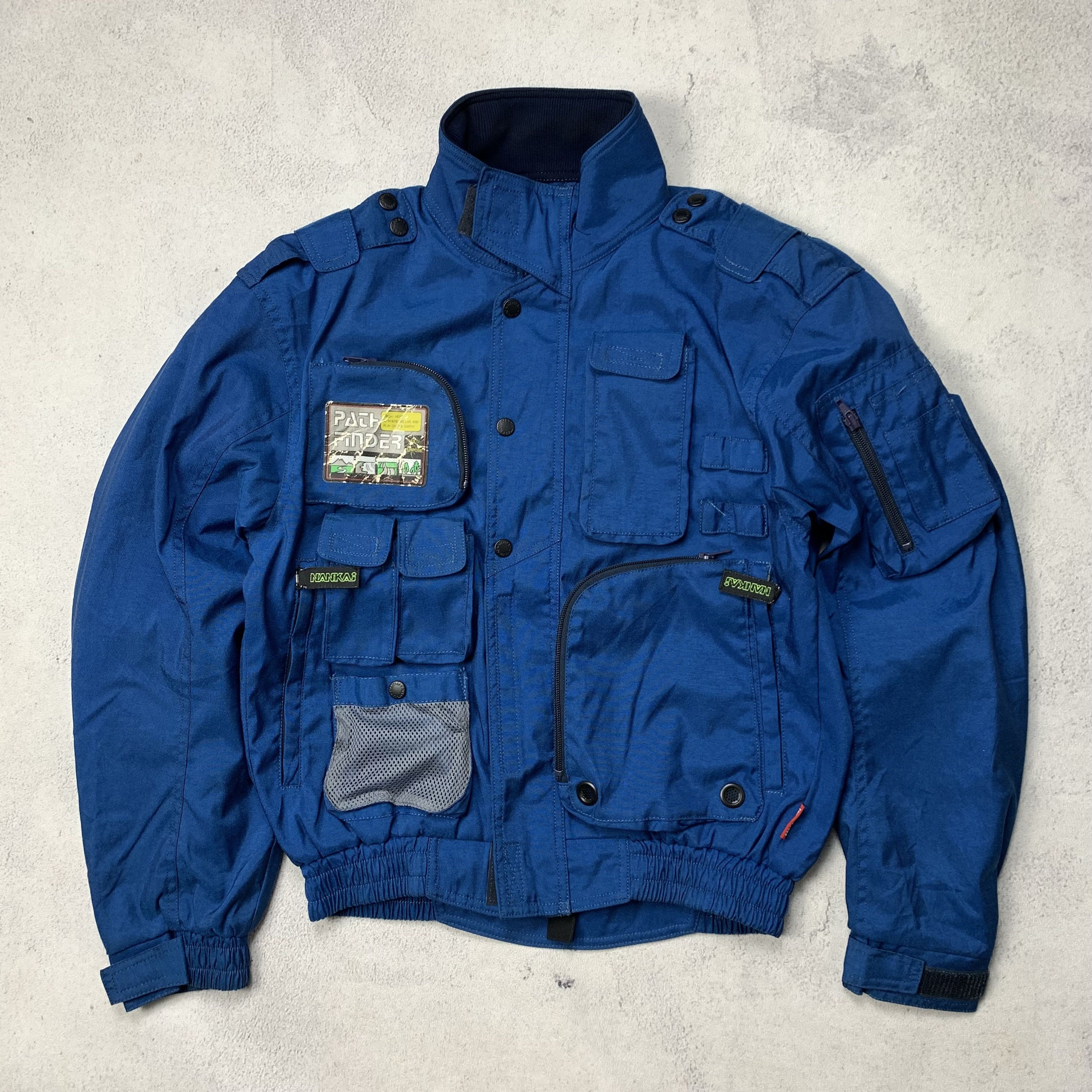 image of Gear For Sports x Racing Vintage Nankai Motorcycle Racing Jacket Protector in Blue (Size Medium)