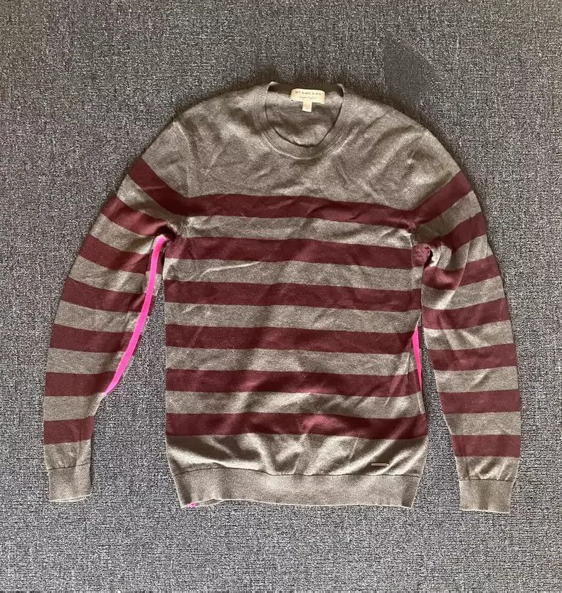 Burberry Burberry Striped Wool Blend Sweater-yf Size US M / EU 48-50 / 2 - 1 Thumbnail