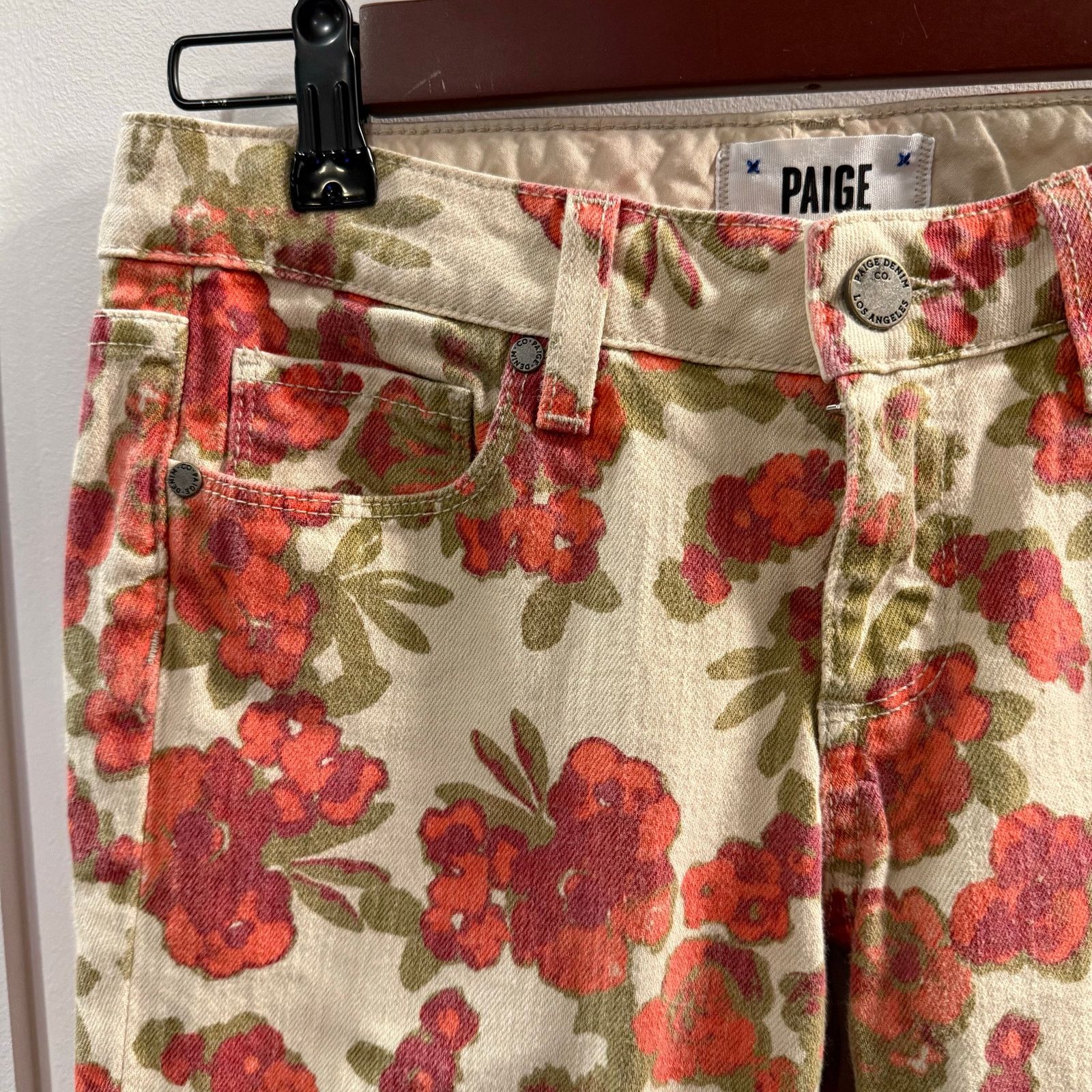 Paige Paige Women’s Floral Skyline Ankle Peg Jeans Size 26 Size 26" / US 2 / IT 38 - 3 Thumbnail