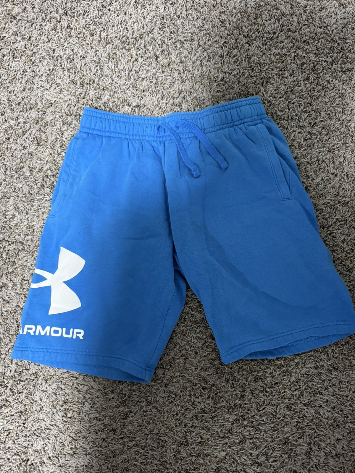 Under Armour 🔵 Under Armour Shorts (Blue with White Logo) Size US 34 / EU 50 - 3 Thumbnail