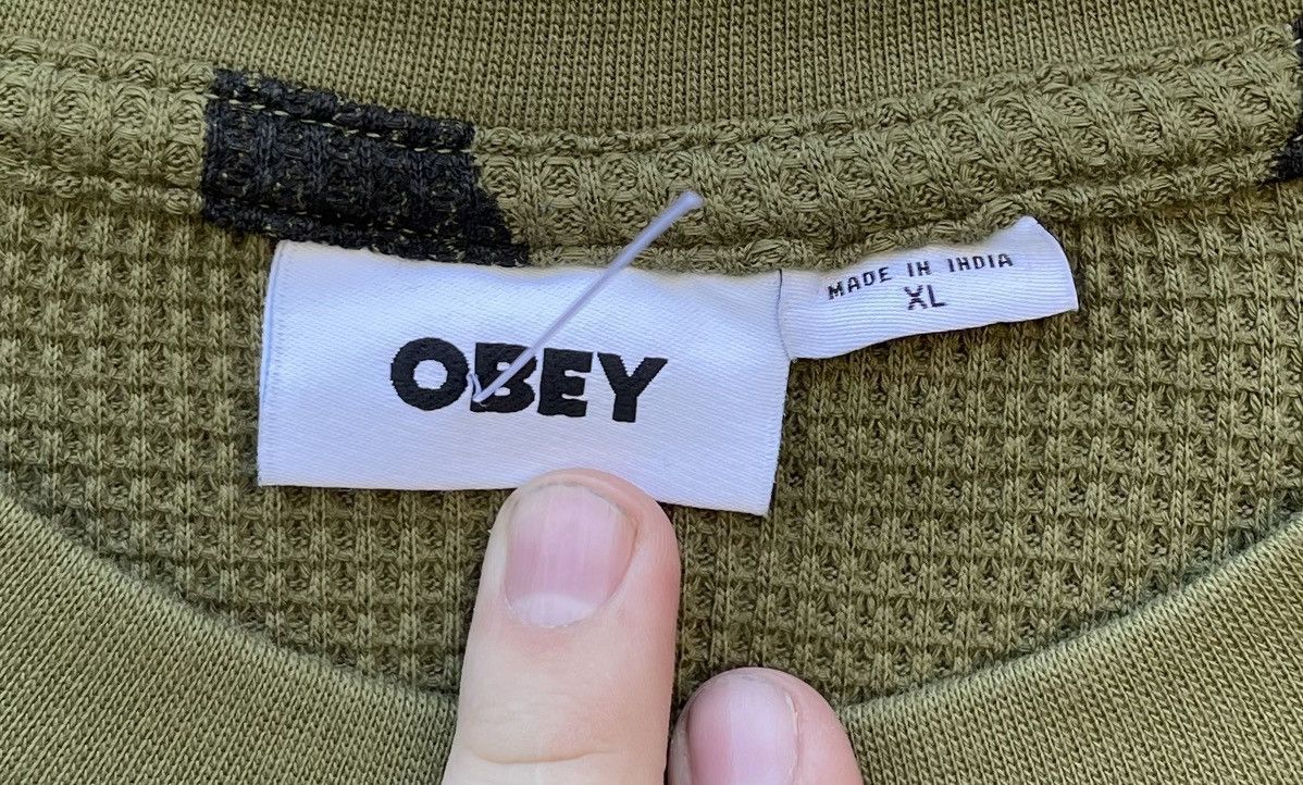 Obey OBEY UO Exclusive Portions Thermal Long Sleeve Tee Size US XL / EU 56 / 4 - 2 Thumbnail
