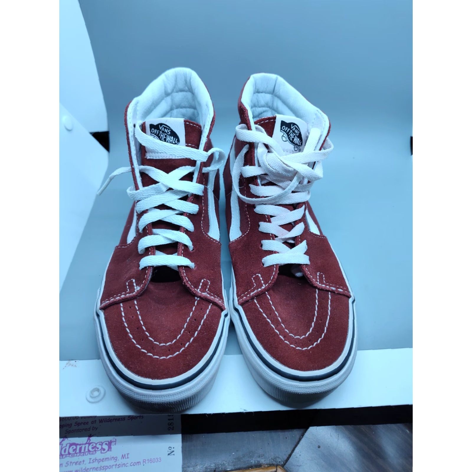 Vans VANS SK8 HI High Top Shoe Men 6.5 Womens 8 Maroon Suede Canvas Breathable Lightweight Casual Athletic Sneakers Size M / US 6-8 / IT 42-44 - 6 Thumbnail