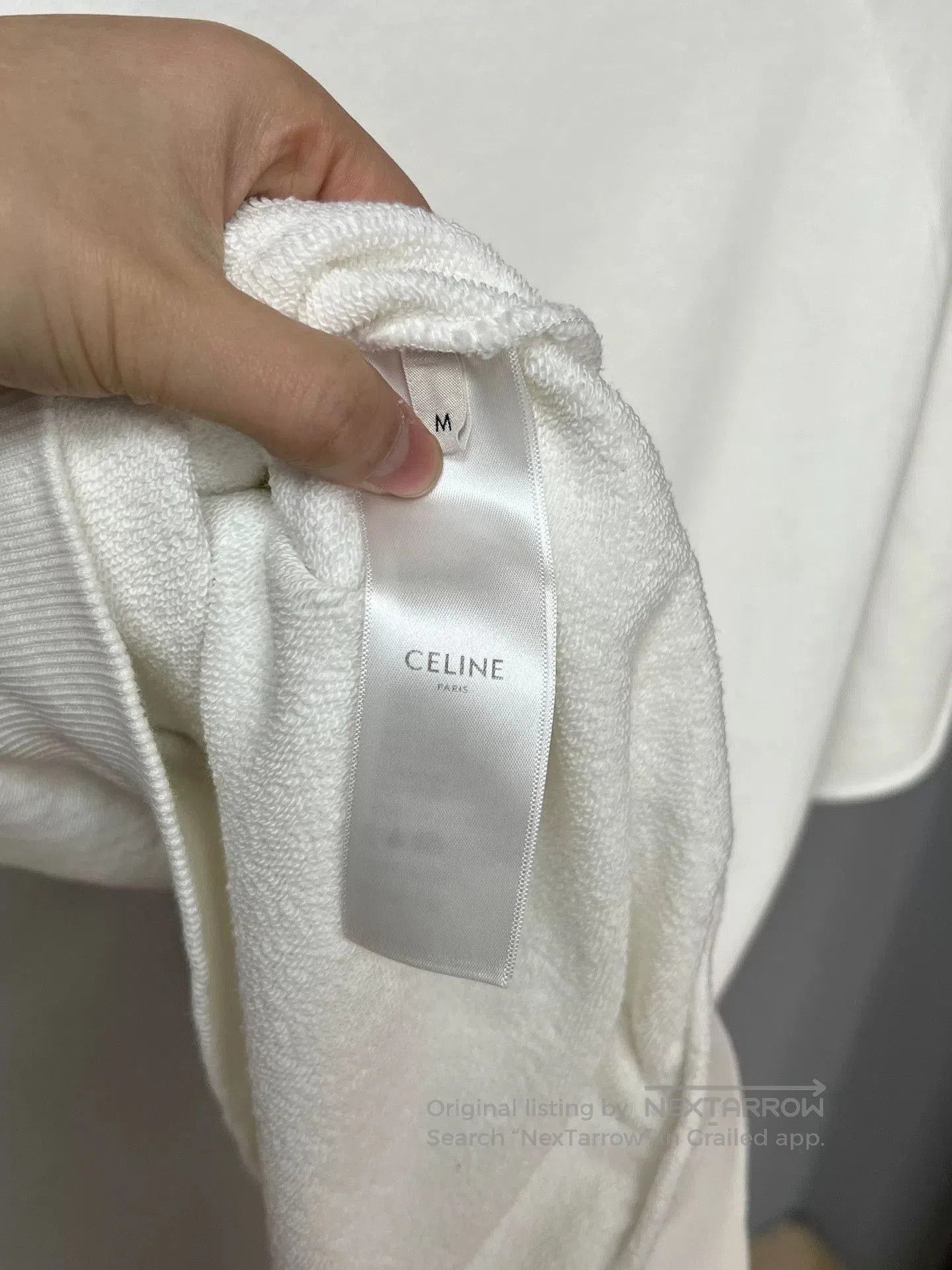 Celine Celine Short Sleeve Sweatshirt in White. Size US M / EU 48-50 / 2 - 3 Thumbnail