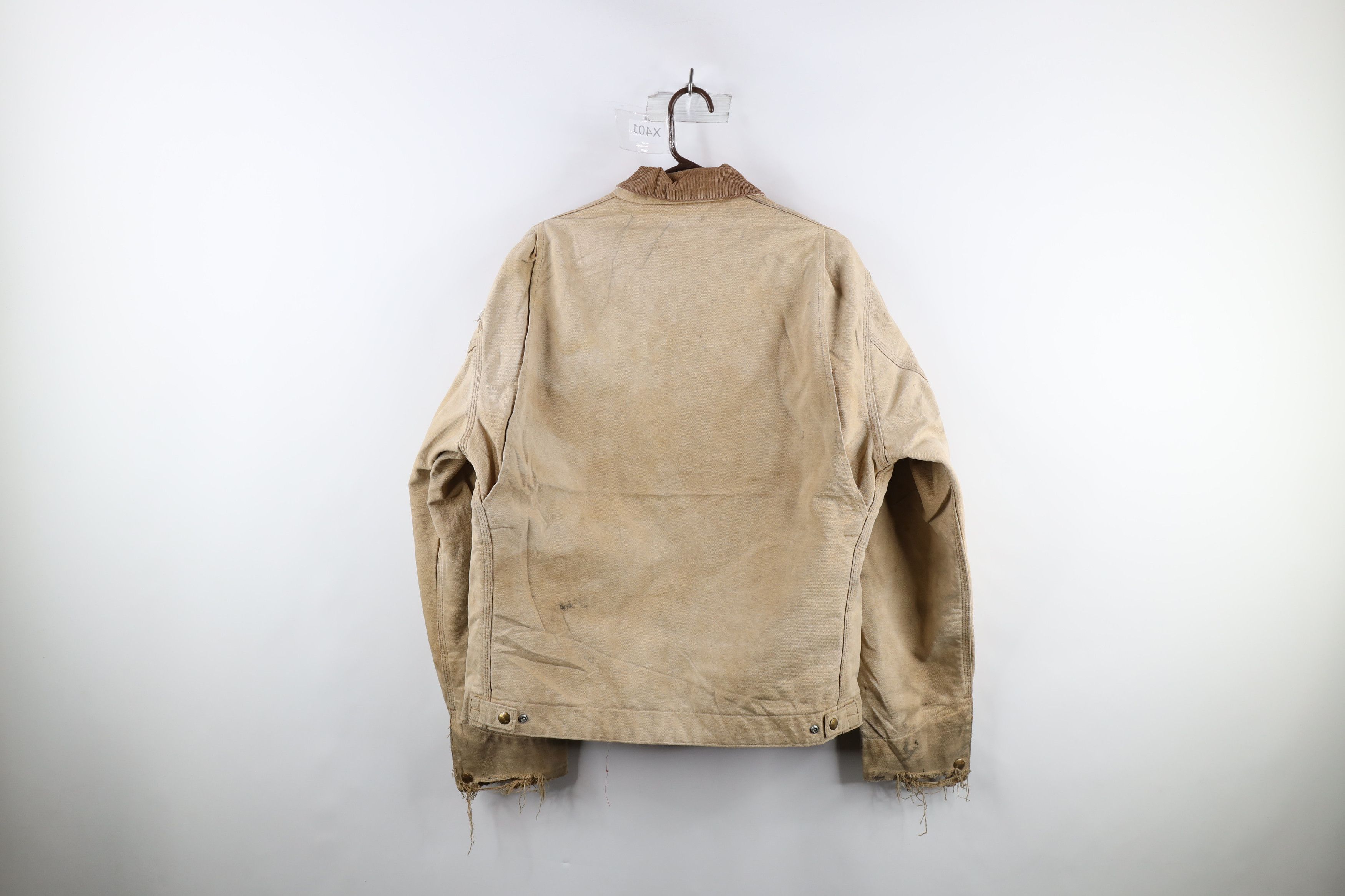 Carhartt × Vintage Vintage 90s Carhartt Quilted Detroit Jacket Duck Brown USA Size US L / EU 52-54 / 3 - 17 Thumbnail