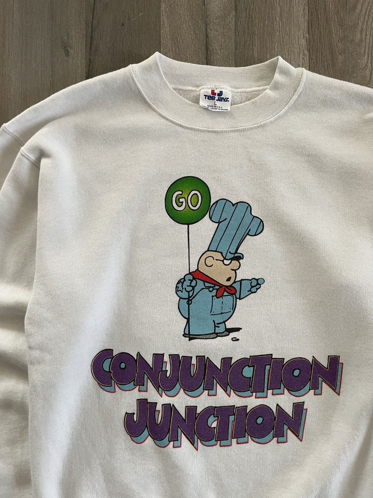 TEE JAYS Vintage Schoolhouse Rock “Conjunction Junction” Crewneck Size US L / EU 52-54 / 3 - 3 Thumbnail