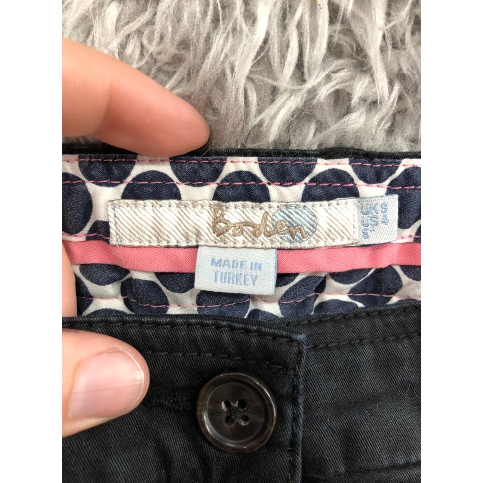 Boden Boden Chino Shorts Womens Size 4 Mid Rise Dark Wash Black - 5-Pocket Denim Flat Front Casual Size 27" / US 4 / IT 40 - 5 Thumbnail
