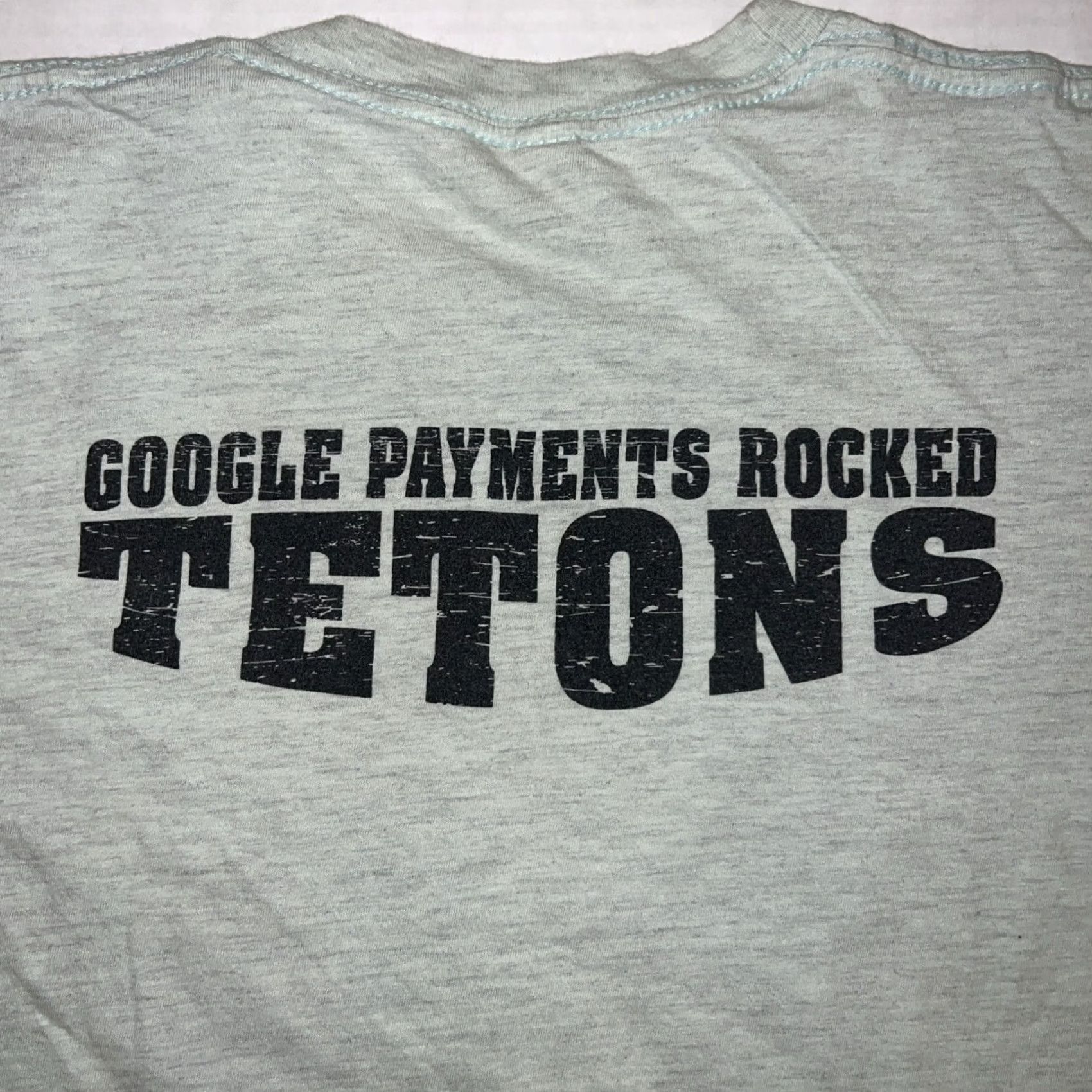 Vintage VINTAGE Google Payments Rocked Tetons 2016 Tee Shirt M Gray Astro Boy Graphic Tee Mens Size US M / EU 48-50 / 2 - 2 Thumbnail