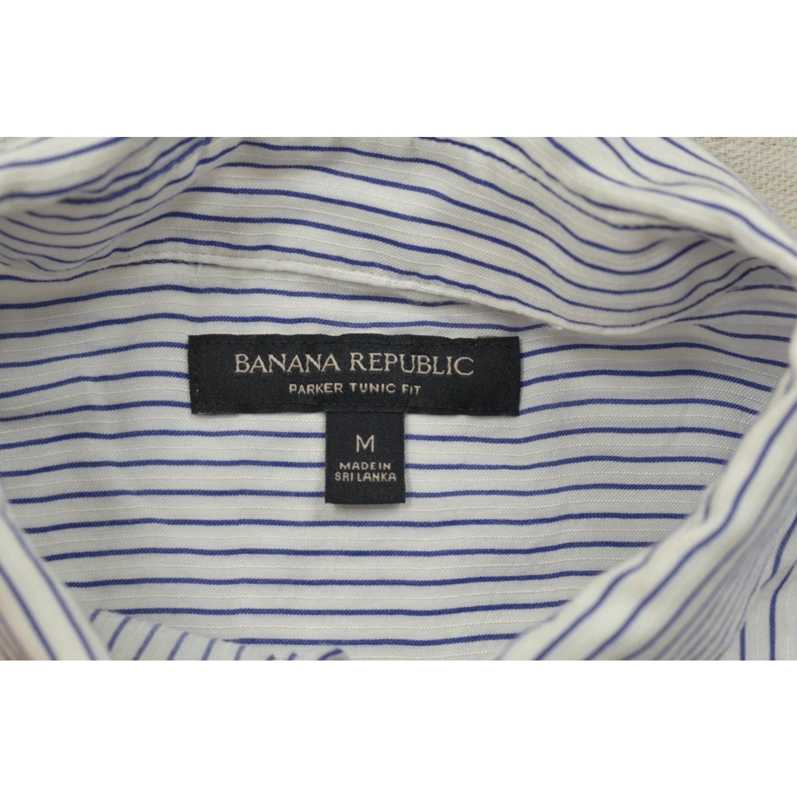 Banana Republic Banana Republic Parker Tunic Fit Shirt Women Medium Blue White Striped Rayon Lon Size M / US 6-8 / IT 42-44 - 6 Thumbnail