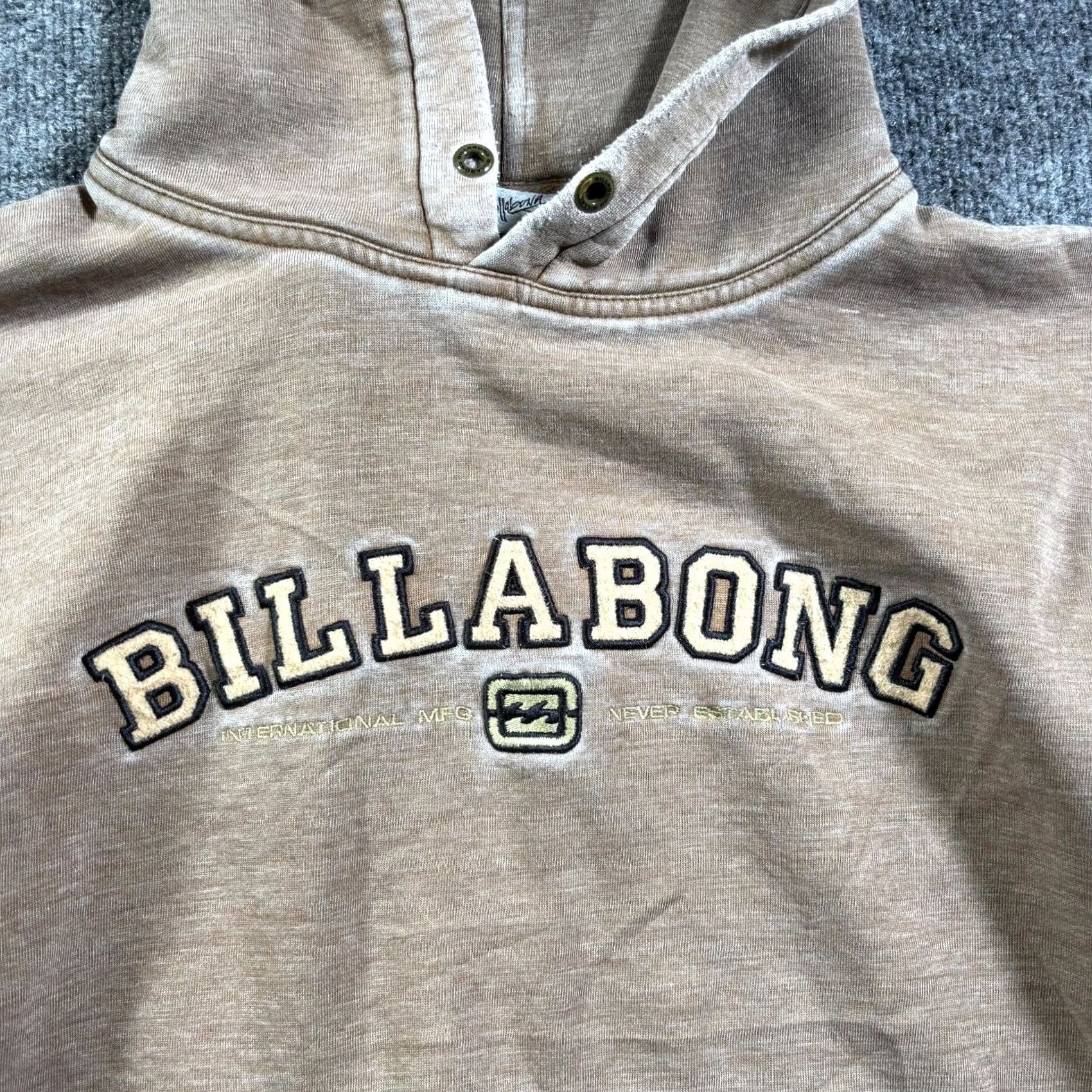Billabong VINTAGE Billabong Hoodie Mens L Brown Pullover Fleece-Lined Sweatshirt Size US L / EU 52-54 / 3 - 2 Thumbnail