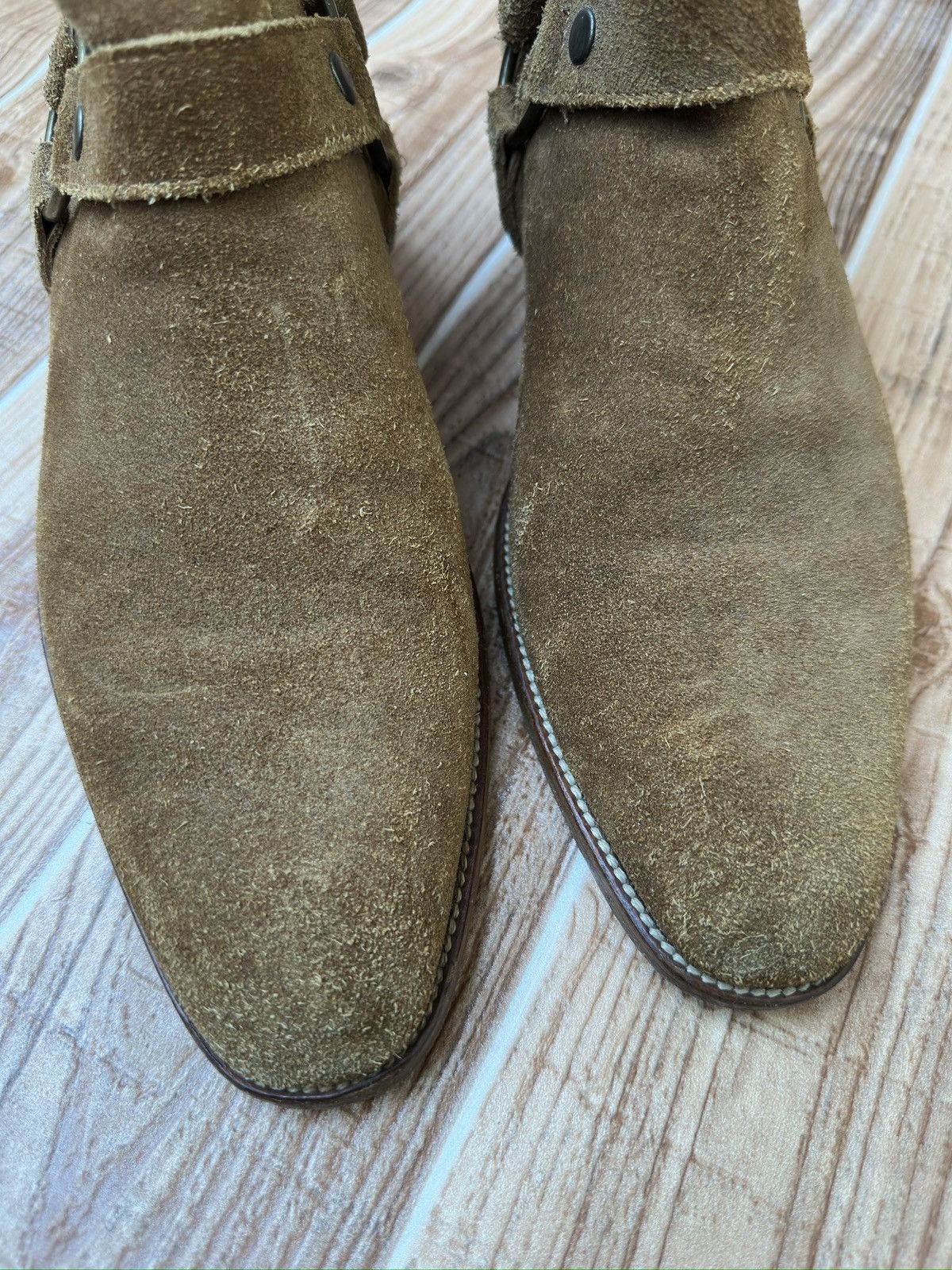 Saint Laurent Paris Hedi Slimane Saint Laurent Wyatt Harness Camel suede Boots Size US 9 / EU 42 - 10 Thumbnail