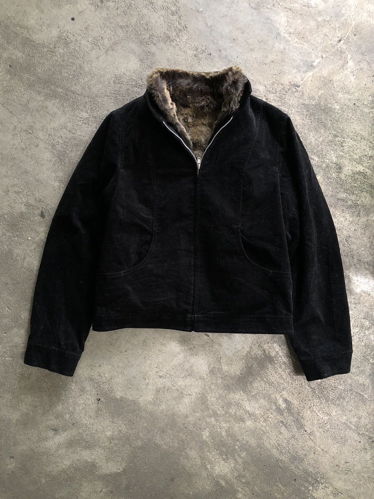 If Six Was Nine BLUE STREAK CORDUROY JACKET FUR LAYER IFSIXWASNINE LGB STYLE Size ONE SIZE - 2 Thumbnail