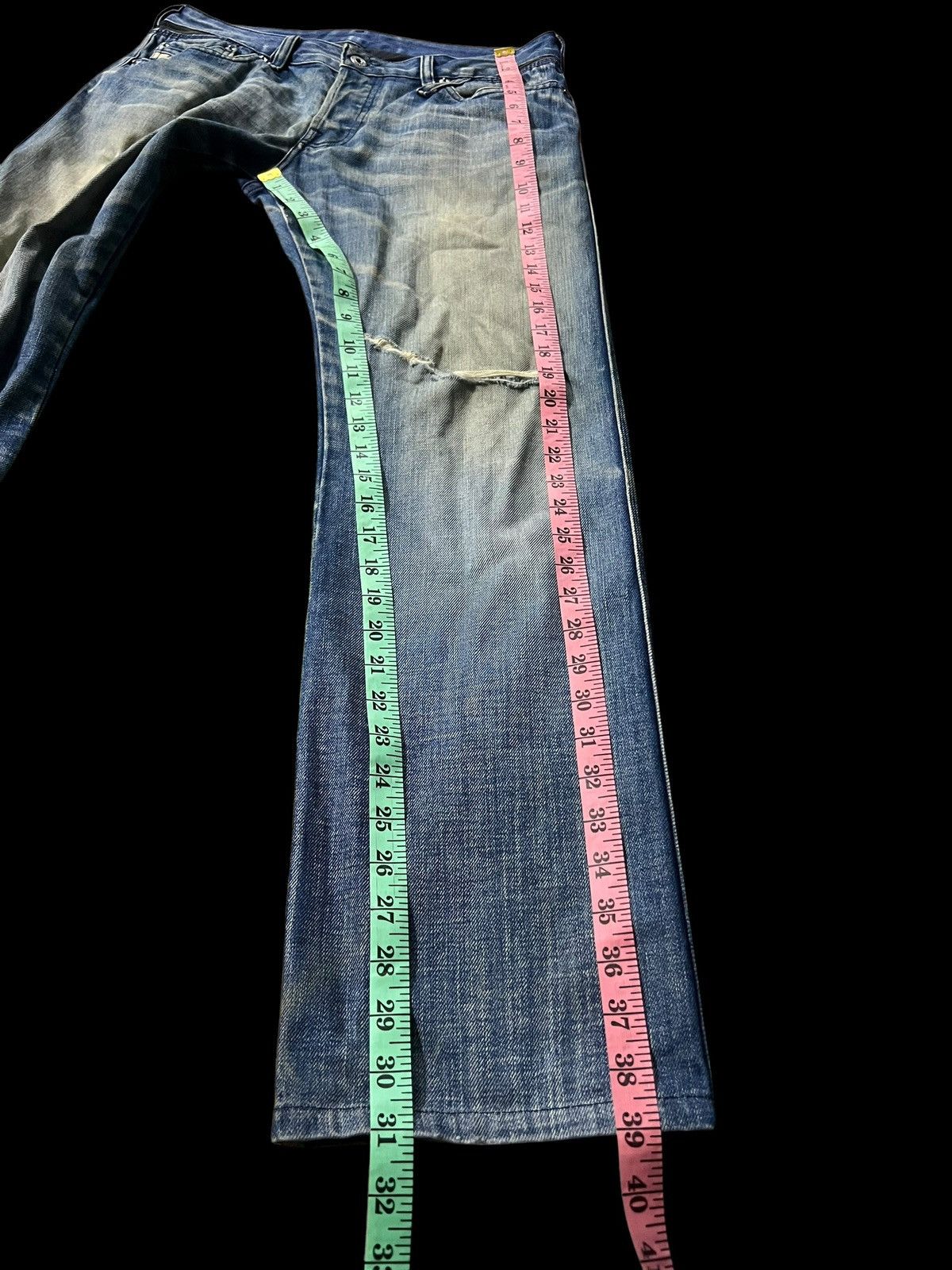 Diesel × If Six Was Nine × Le Grande Bleu (L.G.B.) 💥Baggy💥Diesel Industry Mud Wash Distress Jeans Size US 31 - 14 Thumbnail