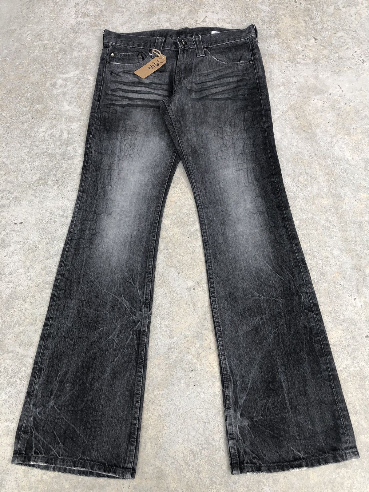 semanticdesign Semantic Design Flared Jeans Distressed Art Style Size US 32 / EU 48 - 1 Thumbnail