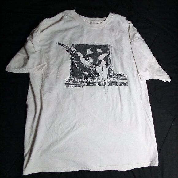 Hanes Vintage 3:10 To Yuma This Town Is Gonna Burn Promo T-Shirt Size US XL / EU 56 / 4 - 2 Thumbnail