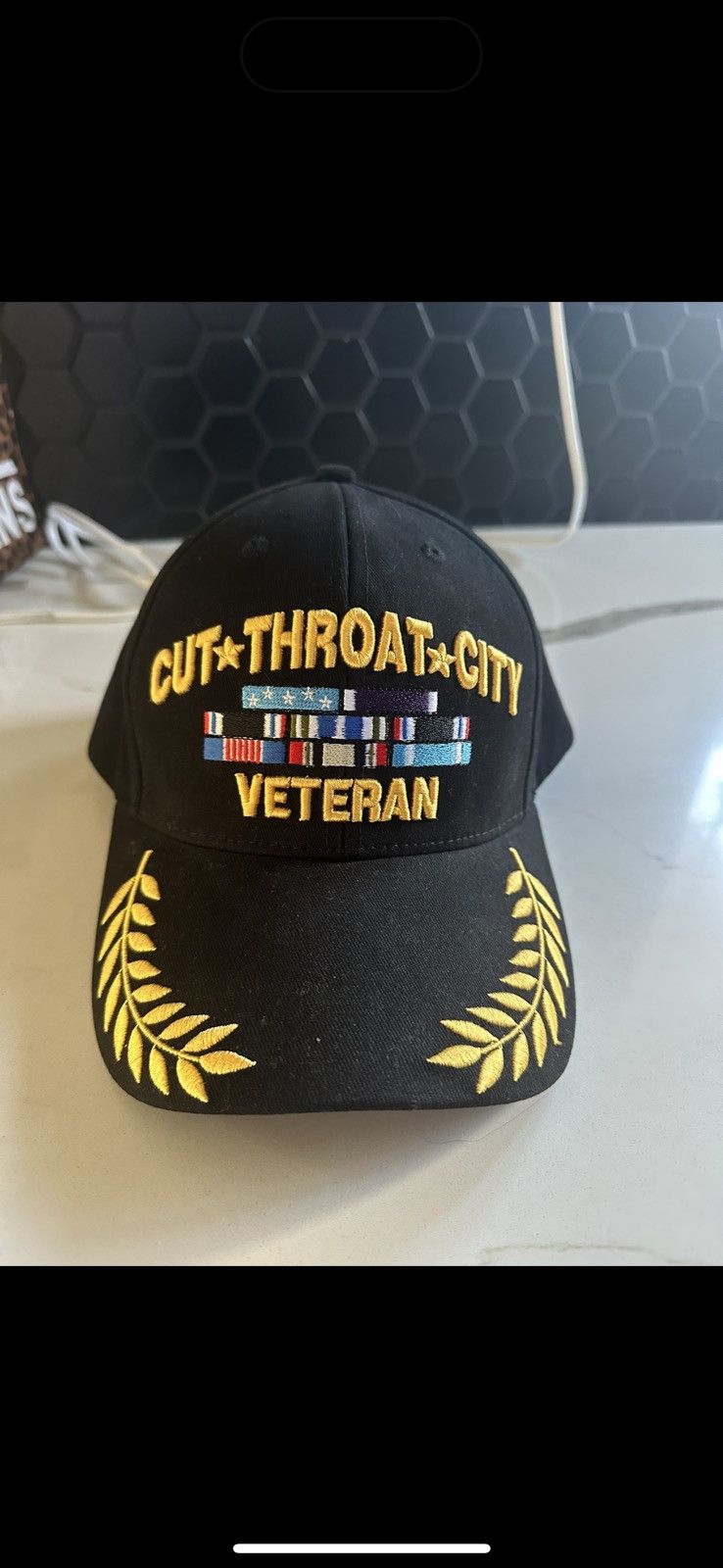 image of G59 Records Staffworkforce Cut Throat City Hat in Black, Men's