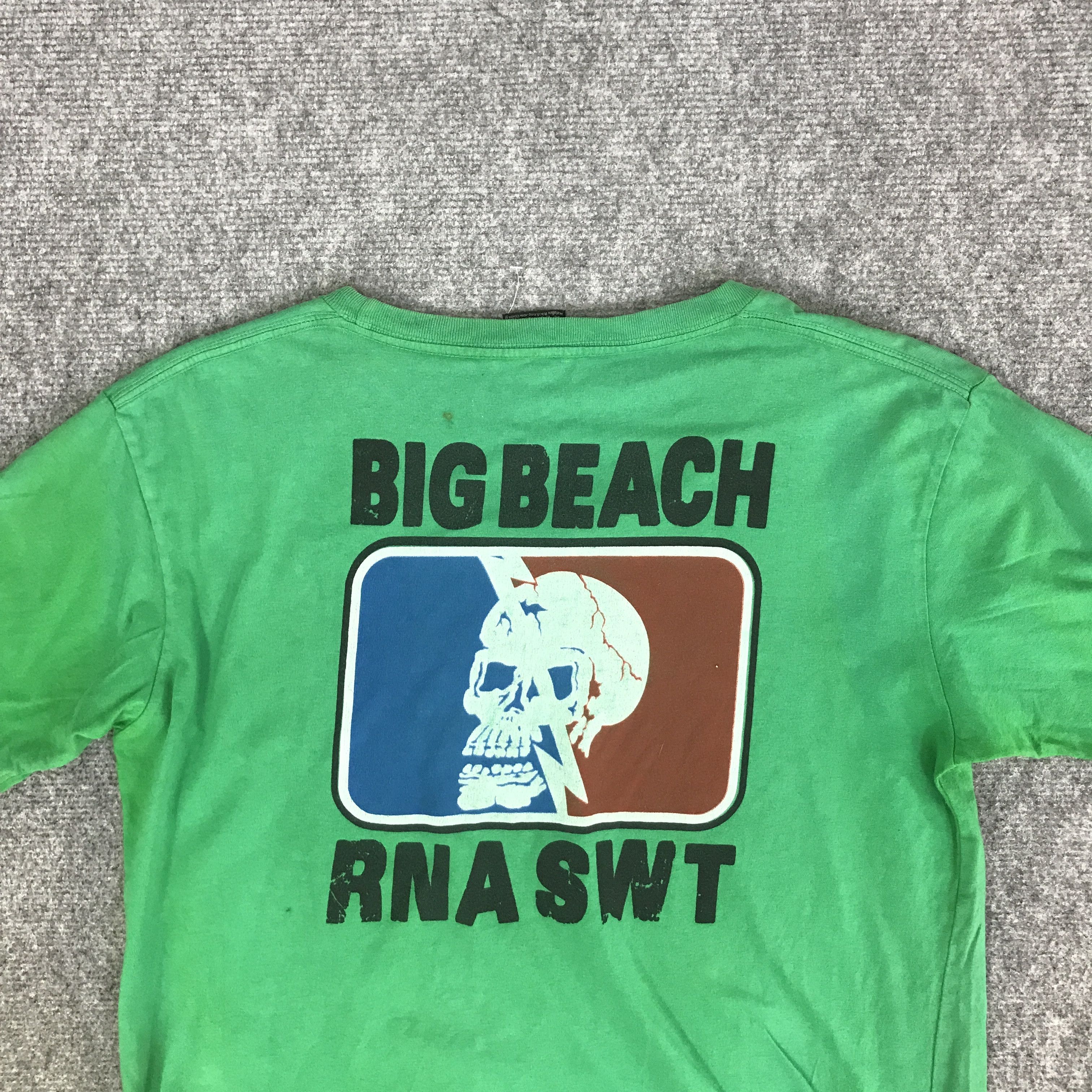 Japanese Brand RNA X SKULL BIG BEACH T-SHIRT K117B8 Size US M / EU 48-50 / 2 - 4 Thumbnail