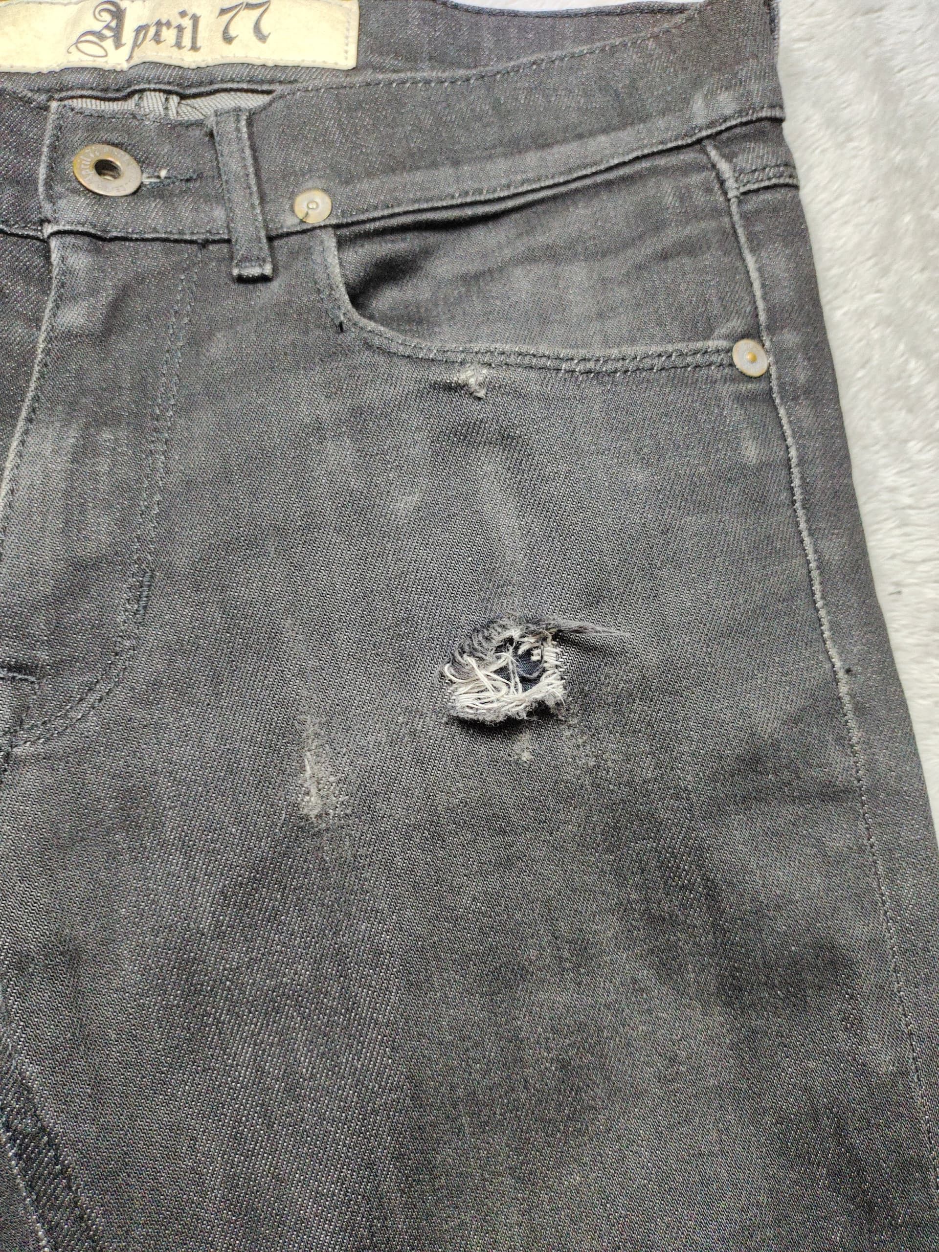 April 77 APRIL 77 RIPPED SKINNY BLACK JEANS Size 28" / US 6 / IT 42 - 7 Thumbnail