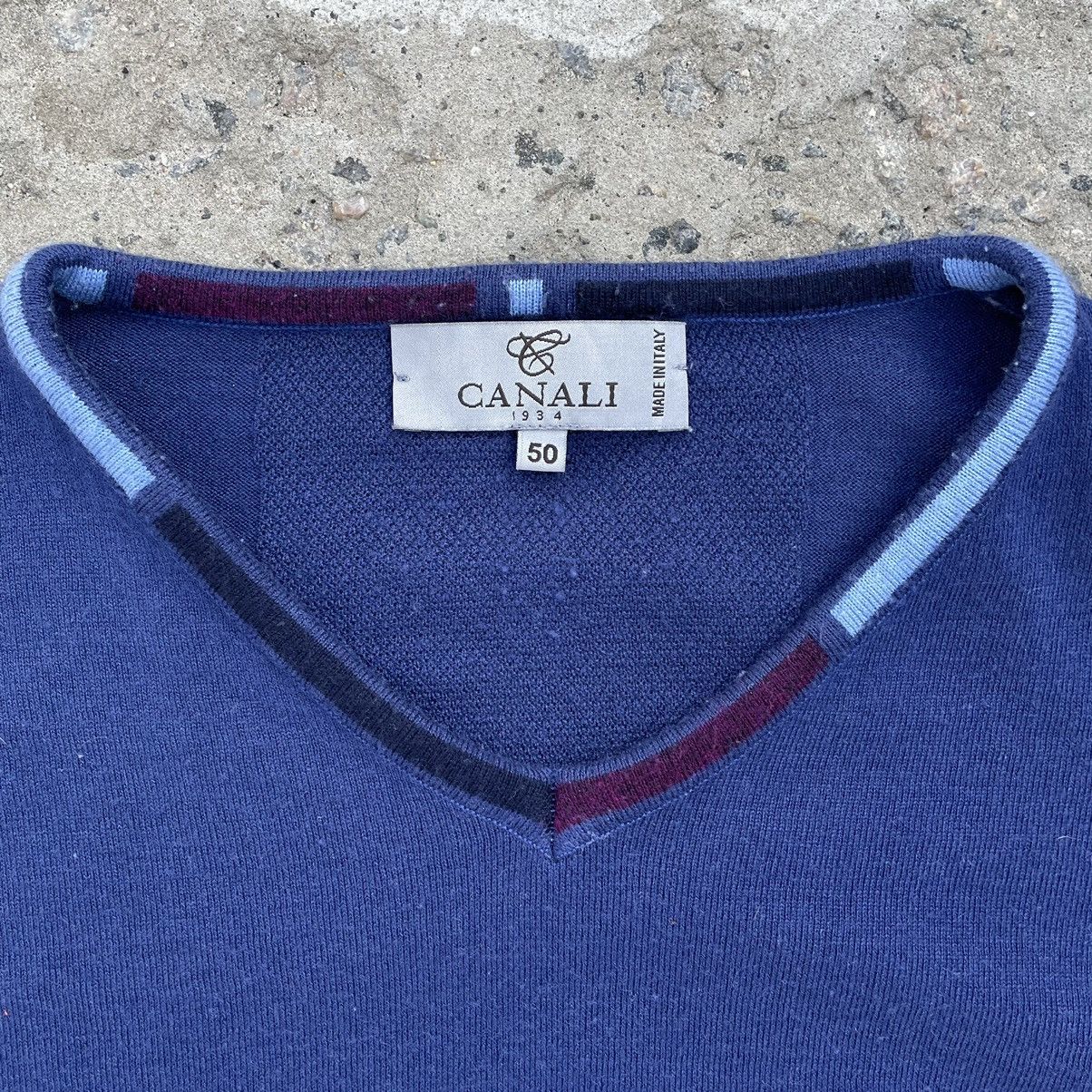 Canali Vintage Canali Sweater V Neck Made In Italy Y2K Old Money Size US M / EU 48-50 / 2 - 6 Thumbnail