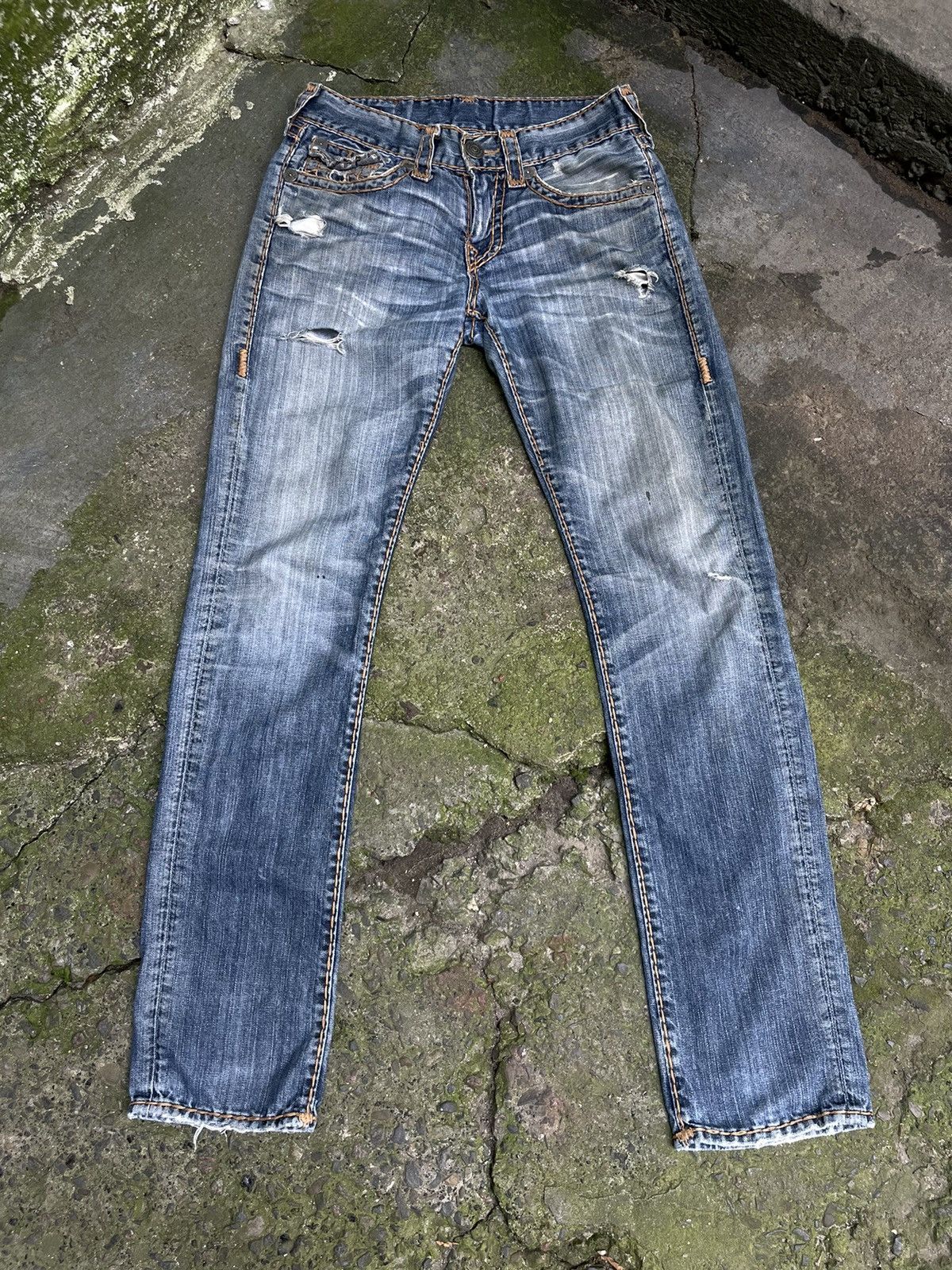 True Religion True Religion Vintage Denim Jeans Distressed Fade Y2K Japan Size US 29 - 2 Thumbnail