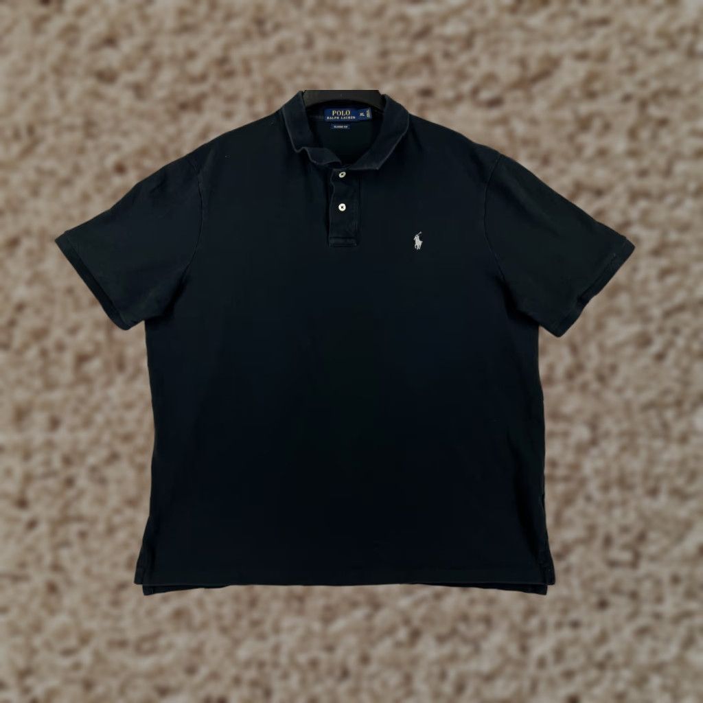 Polo Ralph Lauren Polo Ralph Lauren Golf Shirt Men XL Black 100% Cotton Short Sleeve Embroidered Classic Activewear Size US XL / EU 56 / 4 - 1 Thumbnail