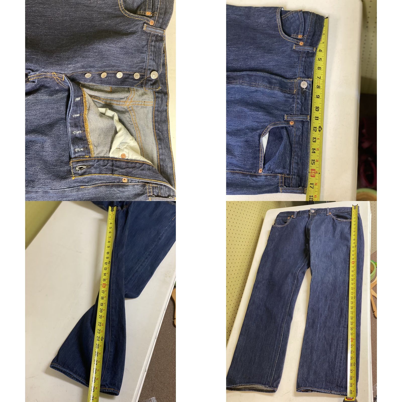 Levi's VINTAGE Levi's 501XX Button Up Jeans 36x30 Denim Dark Blue Straight Mens Jeans 501 Series Regular 30 Inseam Size US 36 / EU 52 - 8 Thumbnail