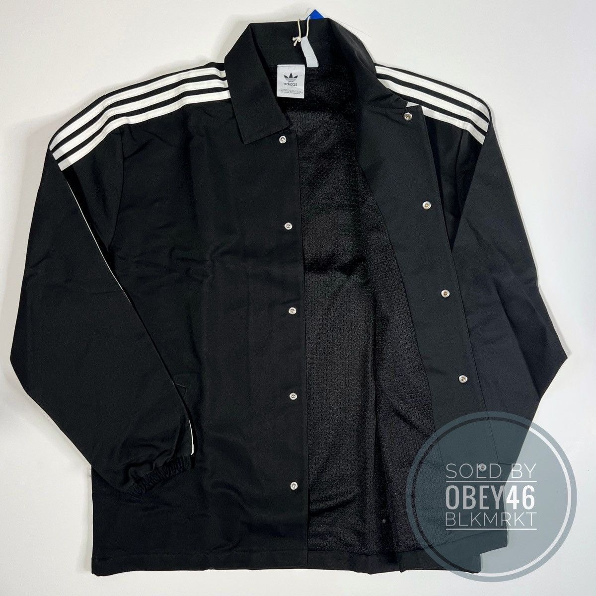Adidas Adidas Originals Mesh Coach Jacket Black White Size US S / EU 44-46 / 1 - 7 Thumbnail
