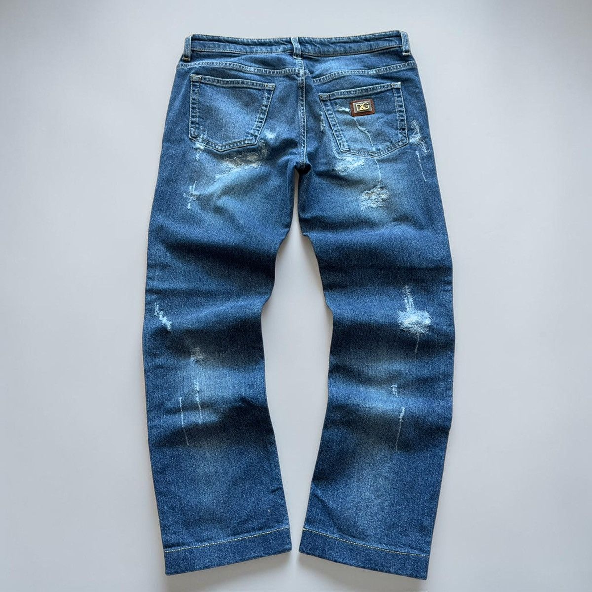 Dolce & Gabbana Dolce & Gabbana Y2K Archive Distressed Wash Denim Jeans Size 28" / US 6 / IT 42 - 1 Thumbnail