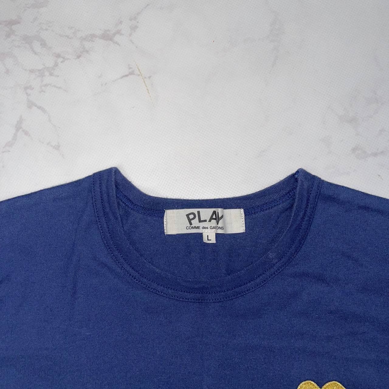 Comme des Garcons Comme Des Garcons Play CDG Yellow Heart Logo T Shirt Size L Size US L / EU 52-54 / 3 - 7 Thumbnail
