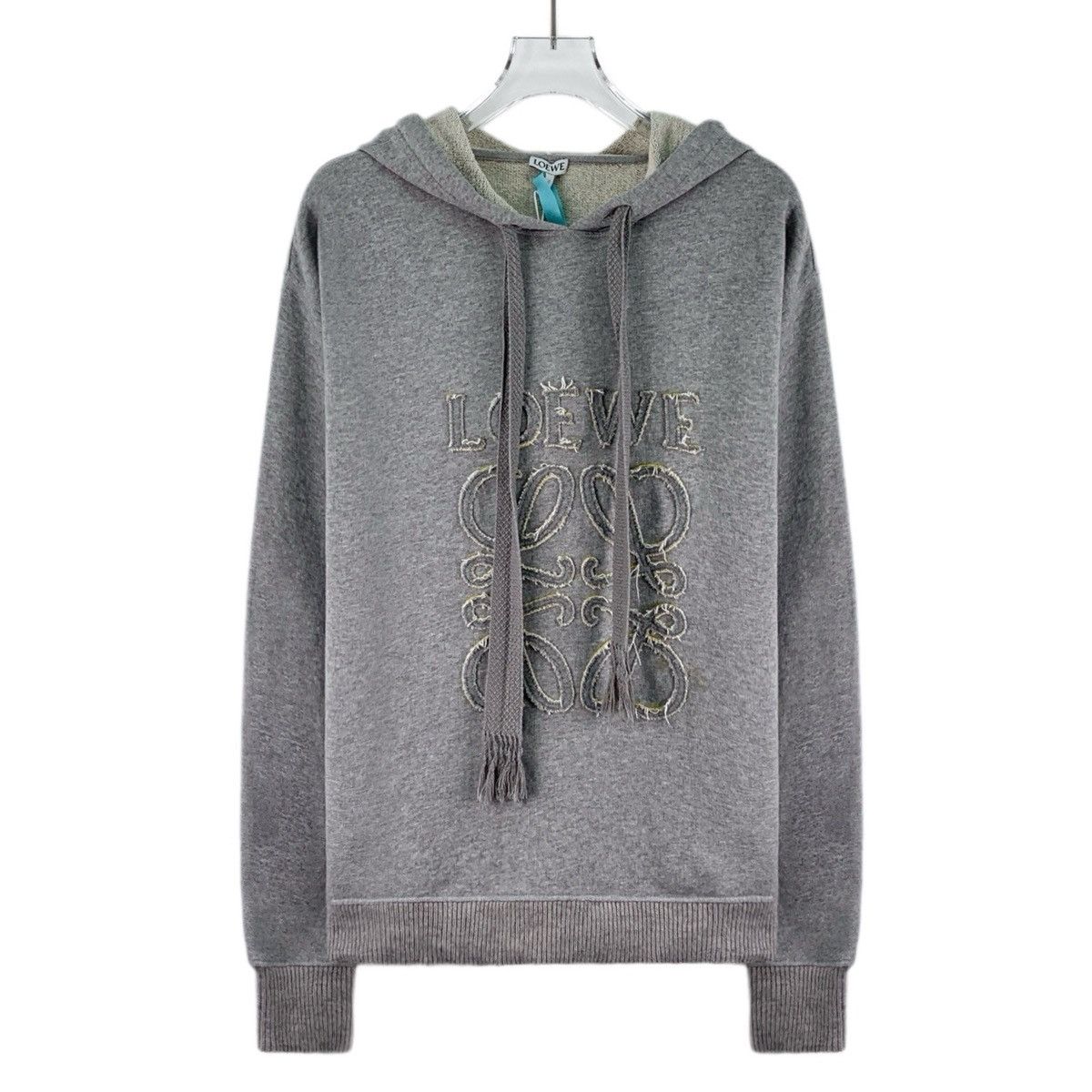 Loewe Loewe Grey Logo Hooded Sweatshirt K26WX Size S / US 4 / IT 40 - 1 Thumbnail