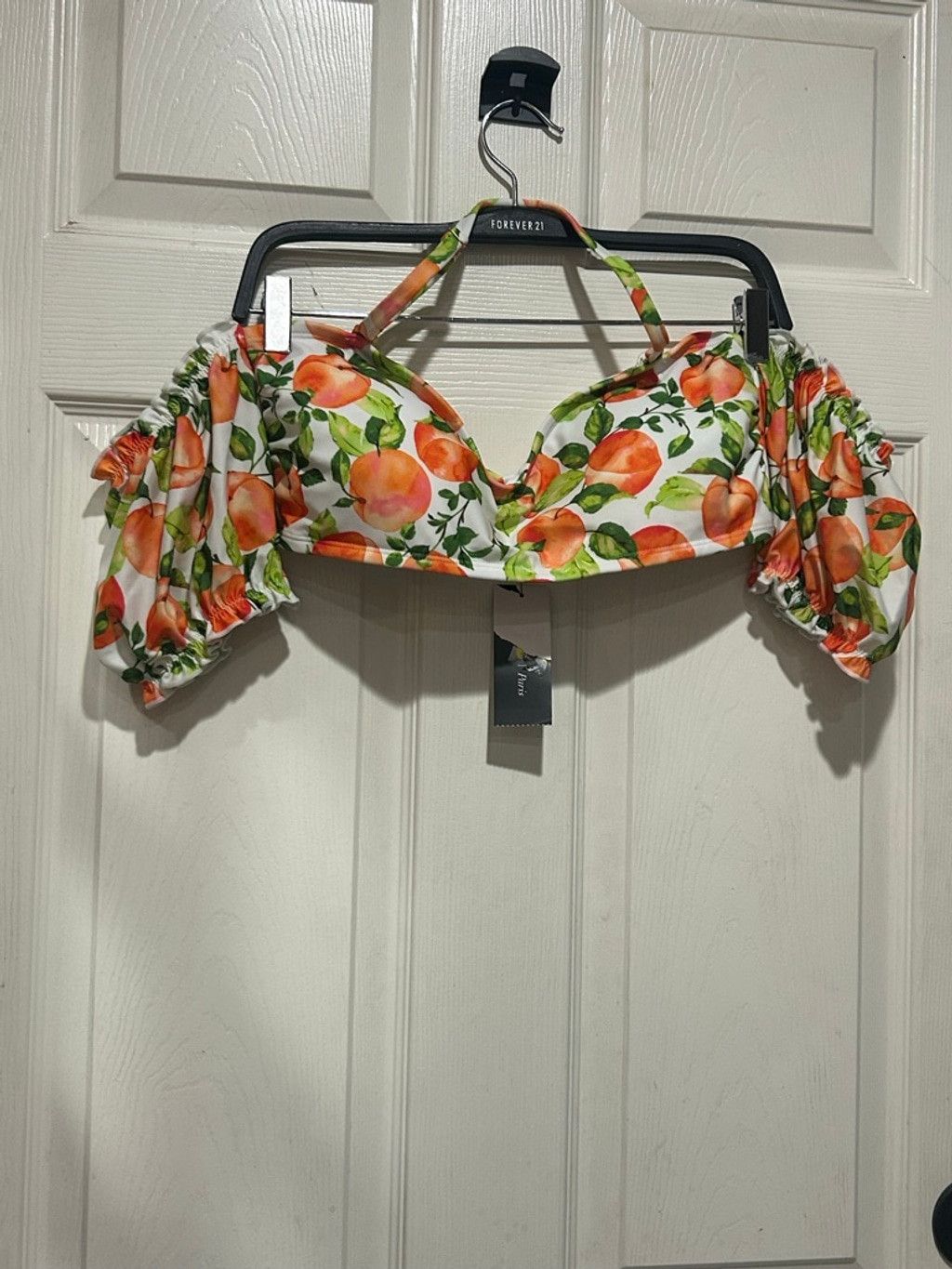 Other Women's BCBG Paris White Orange Peach Print Bikini Top XL Size XL / US 12-14 / IT 48-50 - 1 Thumbnail