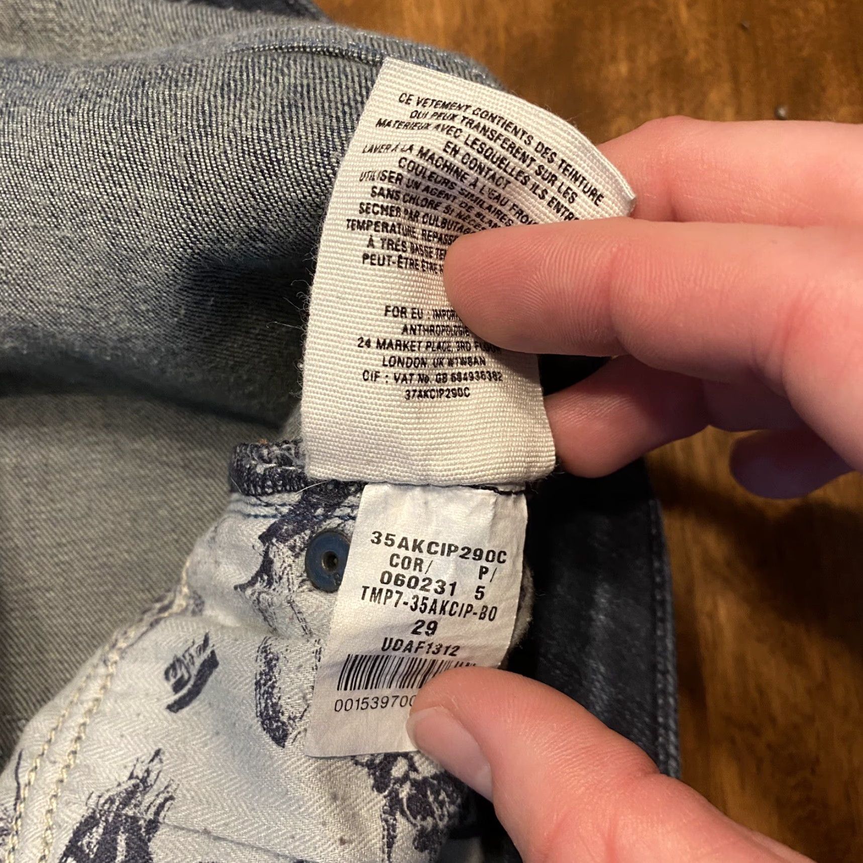 Vintage VINTAGE Pilcro & The Letterpress Jeans No. 29 Stet Women 31 x 28.5 Dark Blue Straight Jeans Womens Size 24" / US 00 / IT 34 - 5 Thumbnail