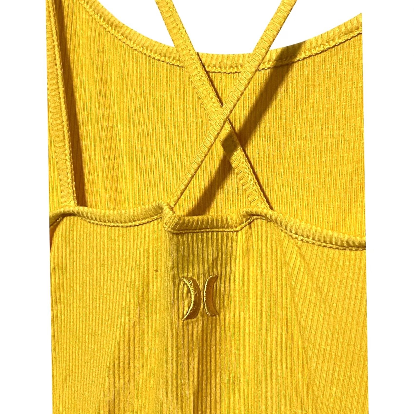 Hurley VINTAGE Hurley Yellow Ribbed Tank Dress Womens M Beach Summer Vacation Cruise Resort NWT Size M / US 6-8 / IT 42-44 - 3 Thumbnail