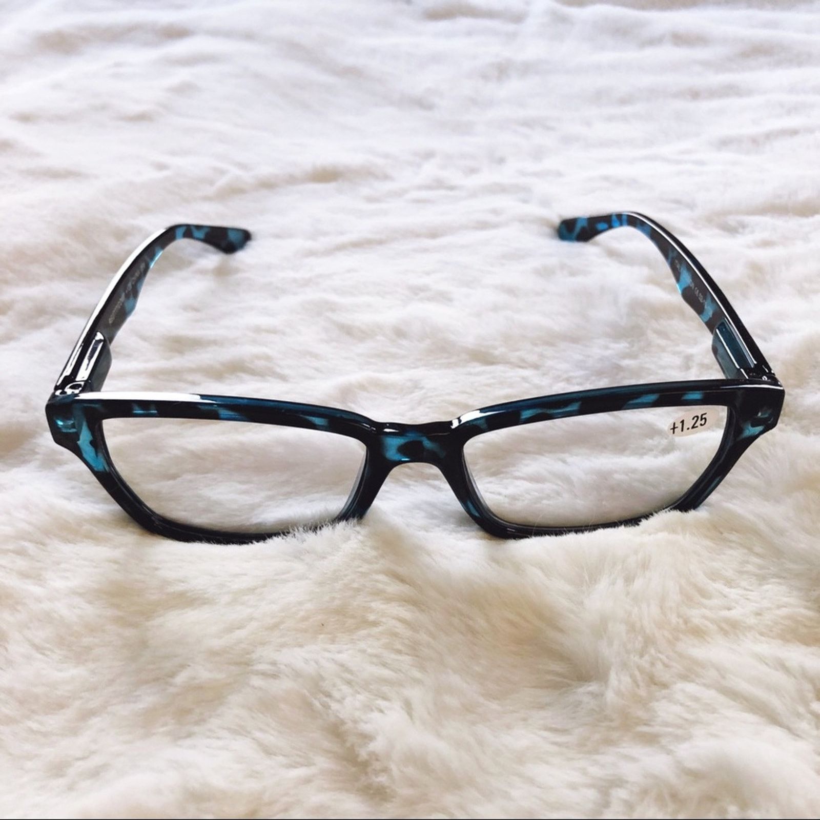 Other Alek Blue Pattern Reader Blue Light Glasses Size ONE SIZE - 10 Thumbnail
