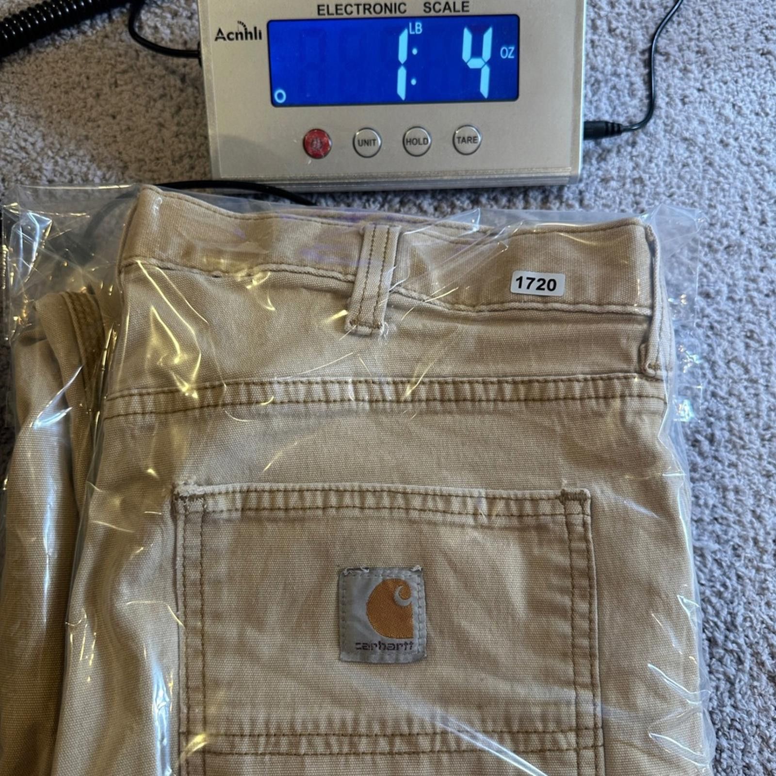 Carhartt Carhartt Mens Relaxed Fit Tan Canvas Work Pants 34x30 Size US 34 / EU 50 - 11 Thumbnail