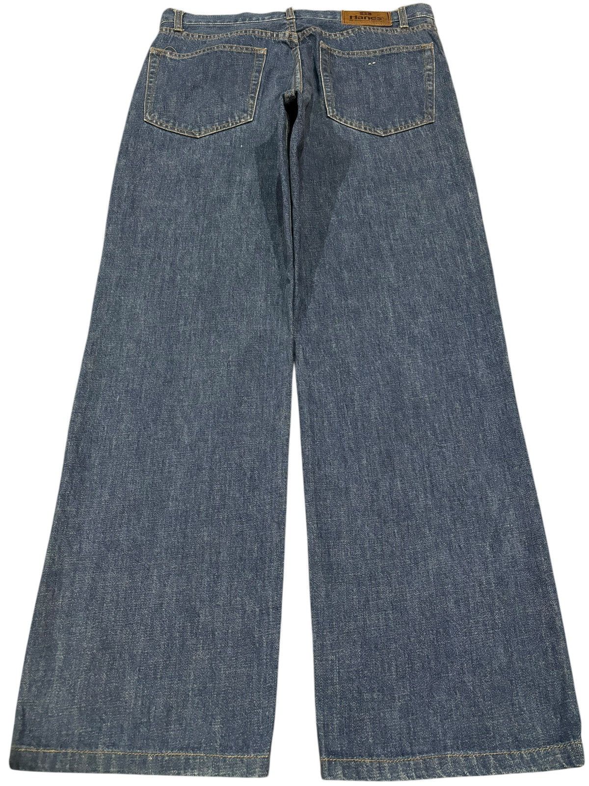 Hanes × If Six Was Nine × Vintage 90s Vintage Hanes Baggy Wide Leg Jeans Size US 33 - 2 Thumbnail