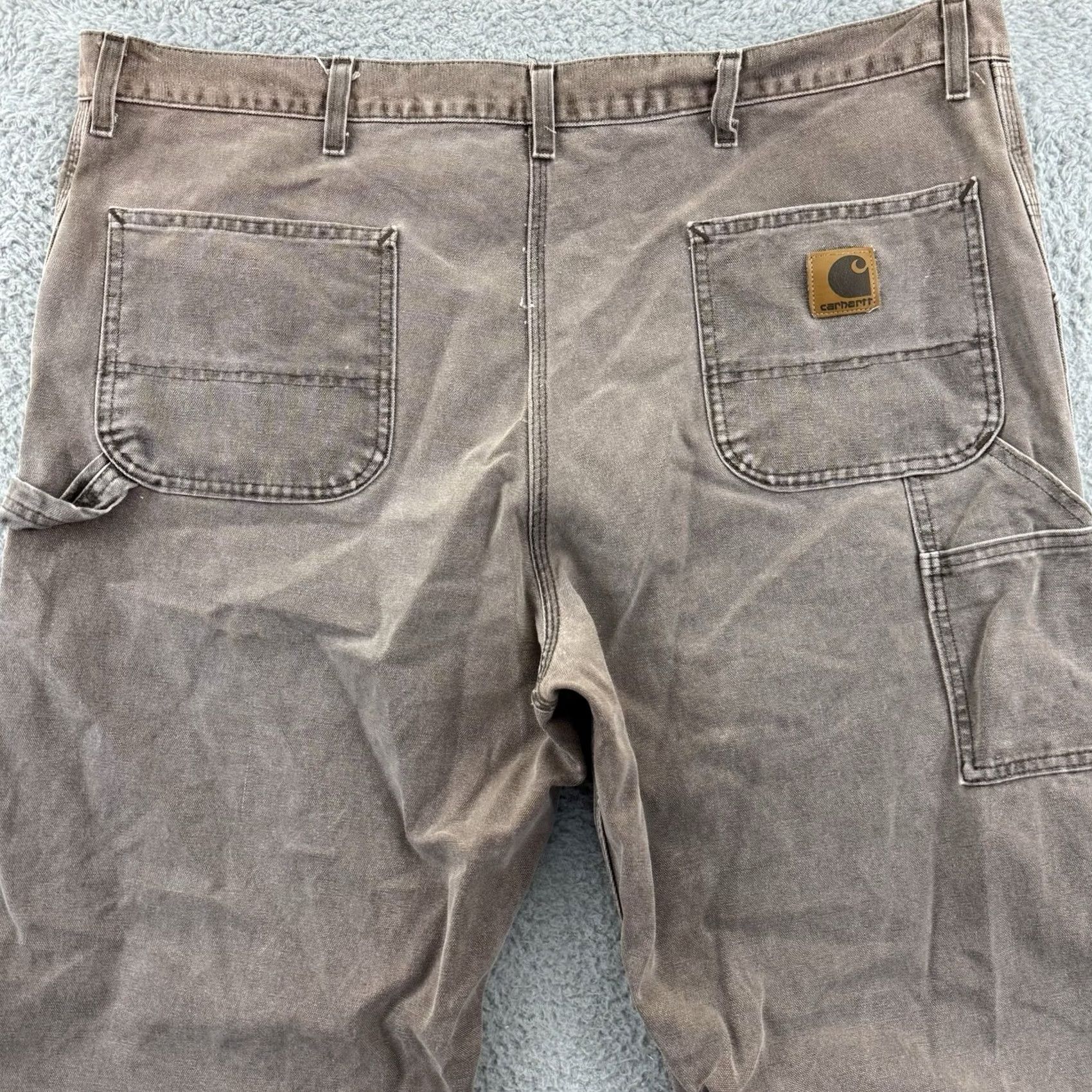 Carhartt VINTAGE Carhartt Pants Men’s 44x34 Brown Carpenter Dungaree Loose 90s Workwear Size US 44 / EU 60 - 7 Thumbnail