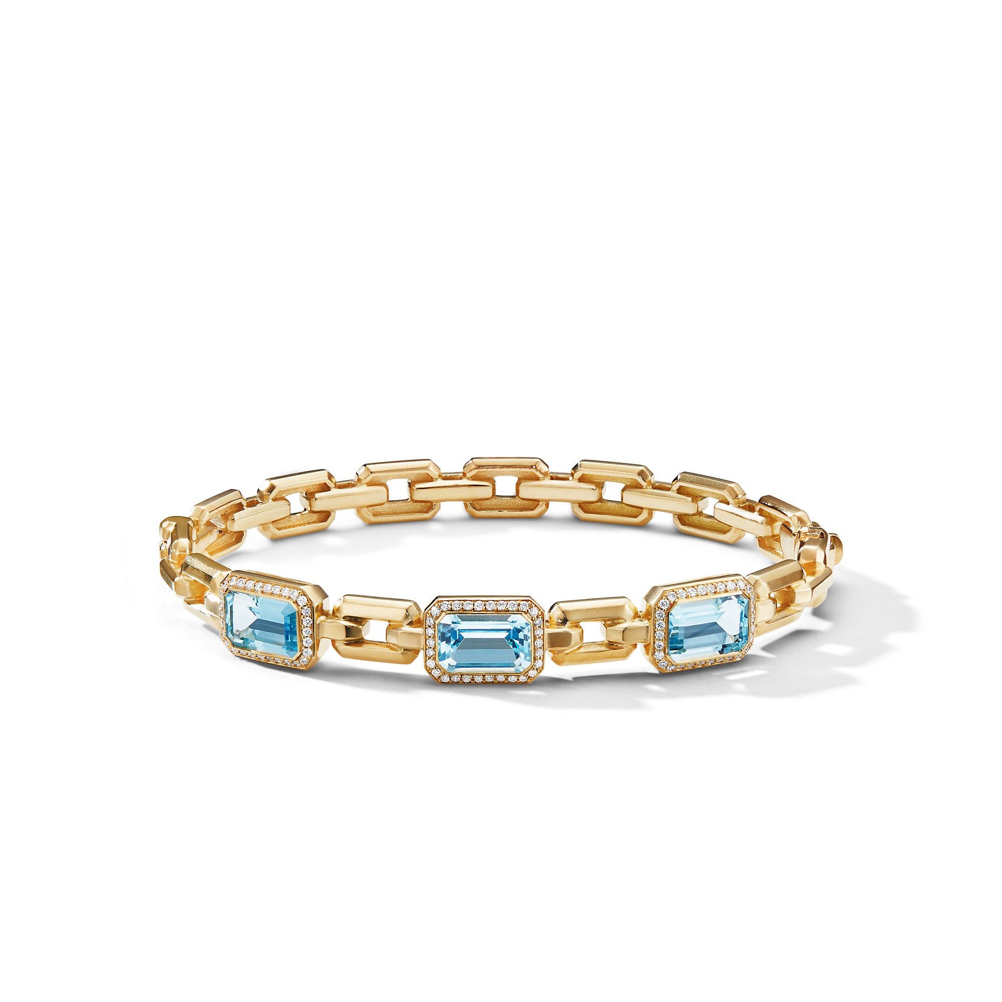 David Yurman o1w1db10325 B14578D Bracelet in 18K Gold with Blue Diamond Size ONE SIZE - 2 Thumbnail