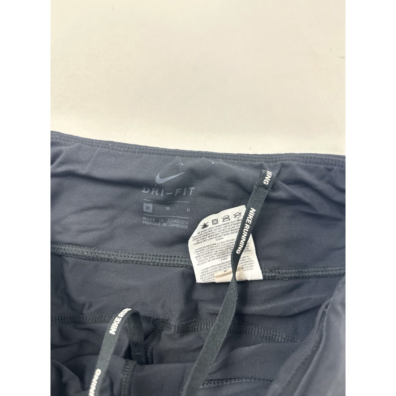 Nike Nike Leggings Women M Black Cropped Dri-FIT Activewear Compression Running Yoga Size 32" / US 10 / IT 46 - 5 Thumbnail