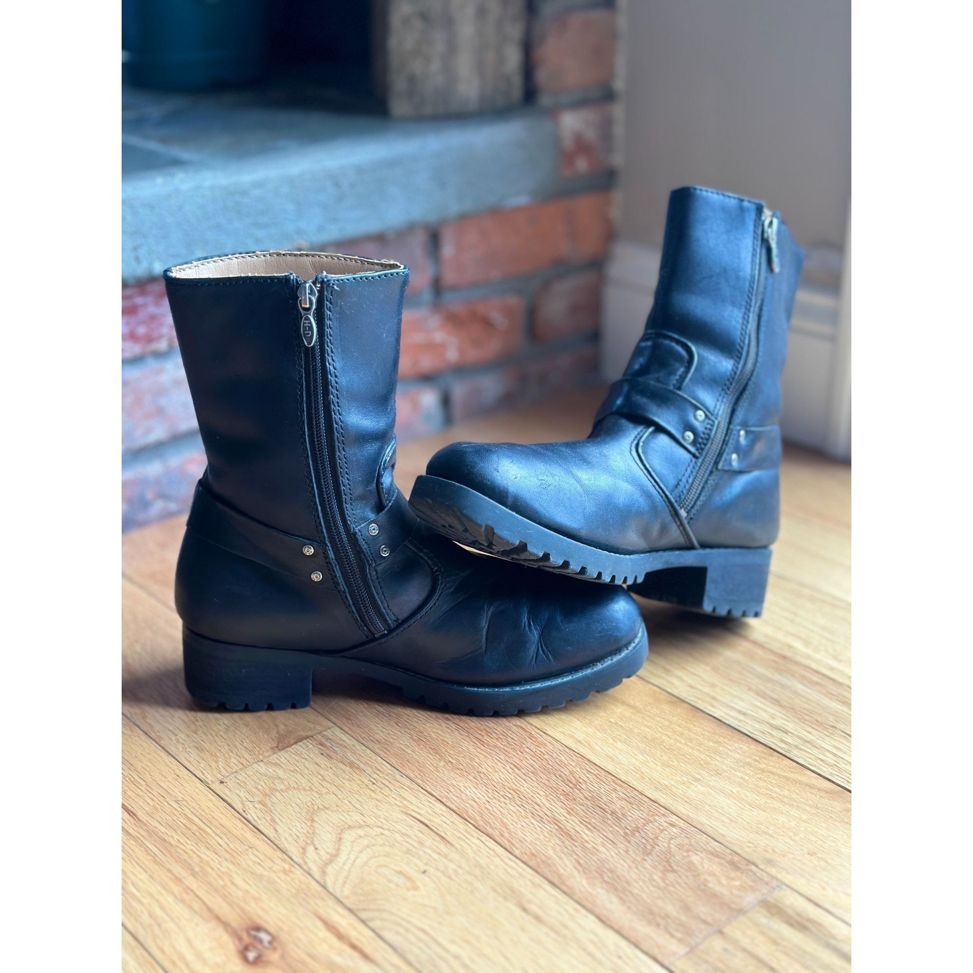 Harley Davidson WOMEN'S HOWELL 7" HARNESS WATERPROOF RIDING BOOTS 9.5 WOMENS Size US 9.5 / EU 42-43 - 8 Thumbnail