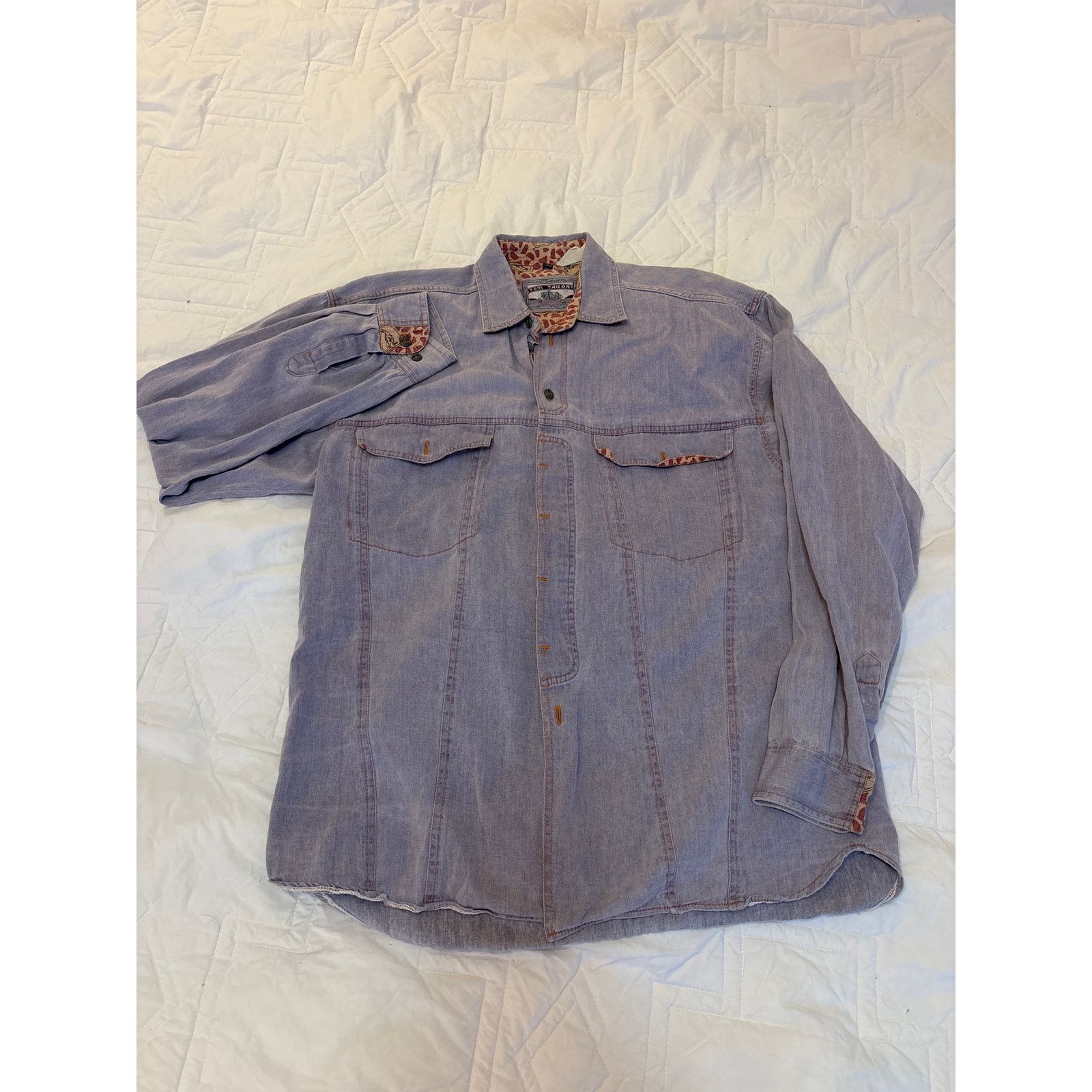 Tom Tailor Vintage Tom Tailor Purple Denim Shirt Size US S / EU 44-46 / 1 - 1 Thumbnail