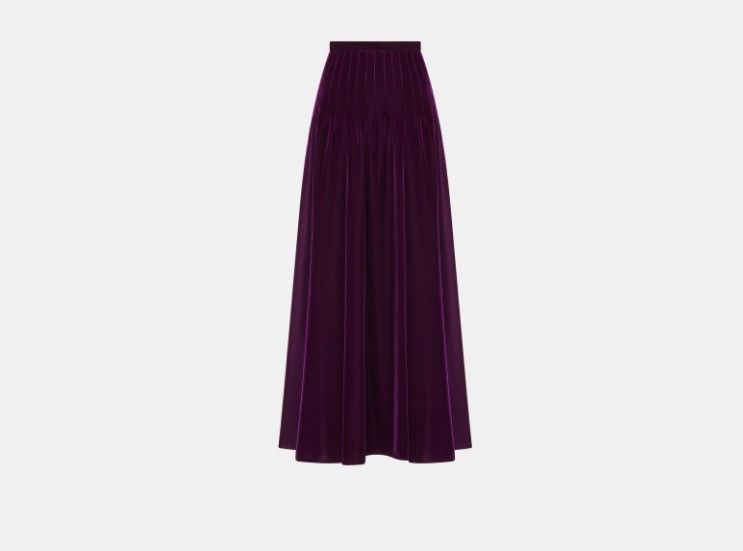 Dior o1w1db10225 411J22A51 Maxi Skirt in Purple Size 27" / US 4 / IT 40 - 1 Thumbnail