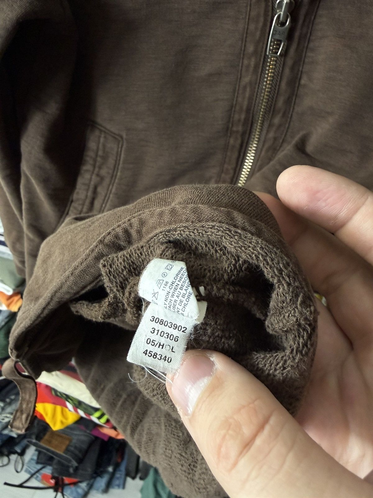 Gap Vintage GAP Brown Zip Hoodie Full Zip Faded Distressed Size US S / EU 44-46 / 1 - 10 Thumbnail