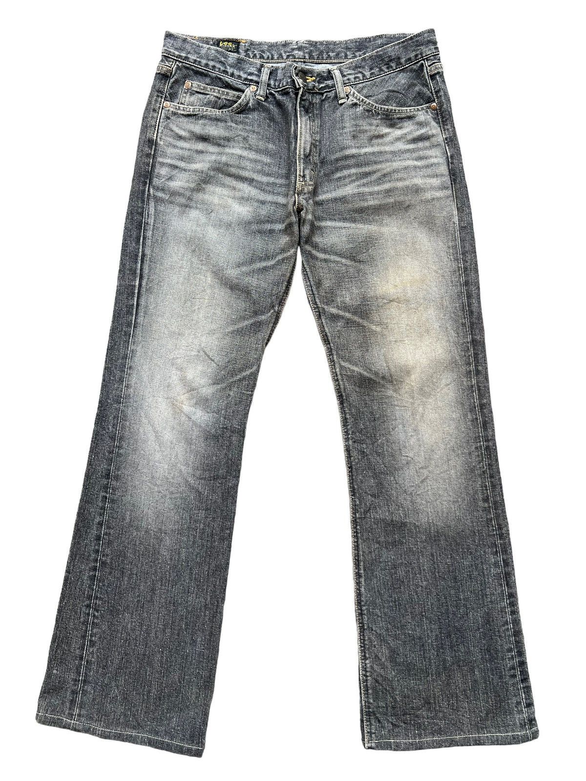 Lee Vintage Lee Rider Distressed Bootcut Flare Denim Jeans 34x31 Size US 34 / EU 50 - 2 Thumbnail