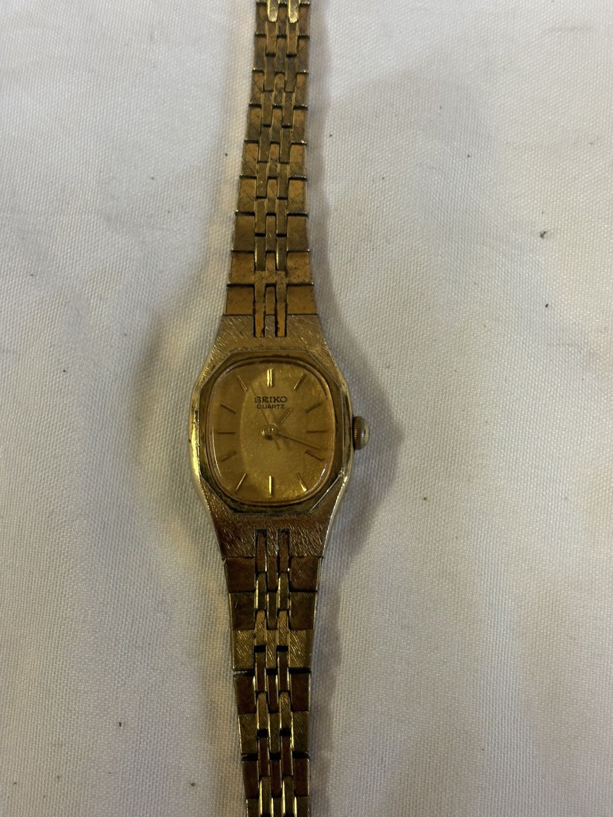 Seiko Vintage Seiko 5421-5279 Gold Tone Womens Watch! New Battery! Size ONE SIZE - 6 Thumbnail