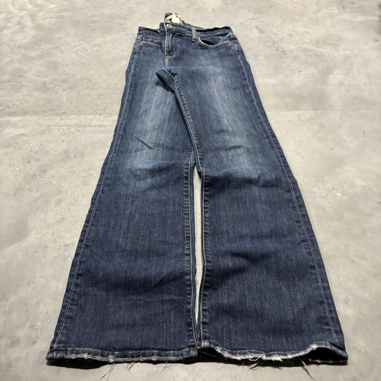 Japanese Brand × Vintage Crazy Vintage Y2K/2000s Grunge Dark Wash Bootcut Denim Jeans! Size US 30 / EU 46 - 3 Thumbnail