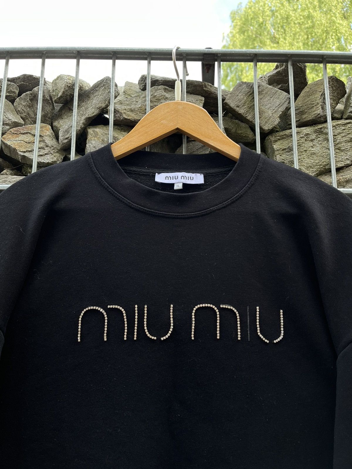 Miu Miu Miu Miu Big Logo Sweatshirt Y2K Luxury Rare Sweater Baggy Size US XL / EU 56 / 4 - 2 Thumbnail