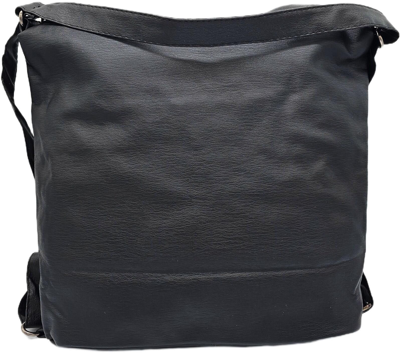 Genetic Manipulation Shinichiro Kuriya Black Faux Leather Shoulder Bag with Front Zipper Pockets Size ONE SIZE - 5 Thumbnail