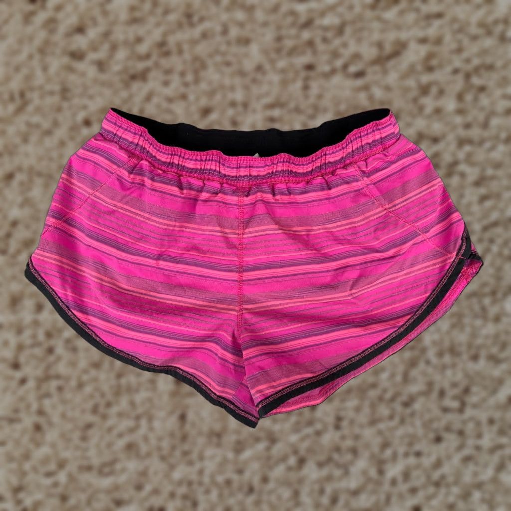 Lululemon Lululemon Shorts Women 6 Pink Run Roll Down Short Luxtreme Fabric 3" Gym W7647S Size 28" / US 6 / IT 42 - 1 Thumbnail
