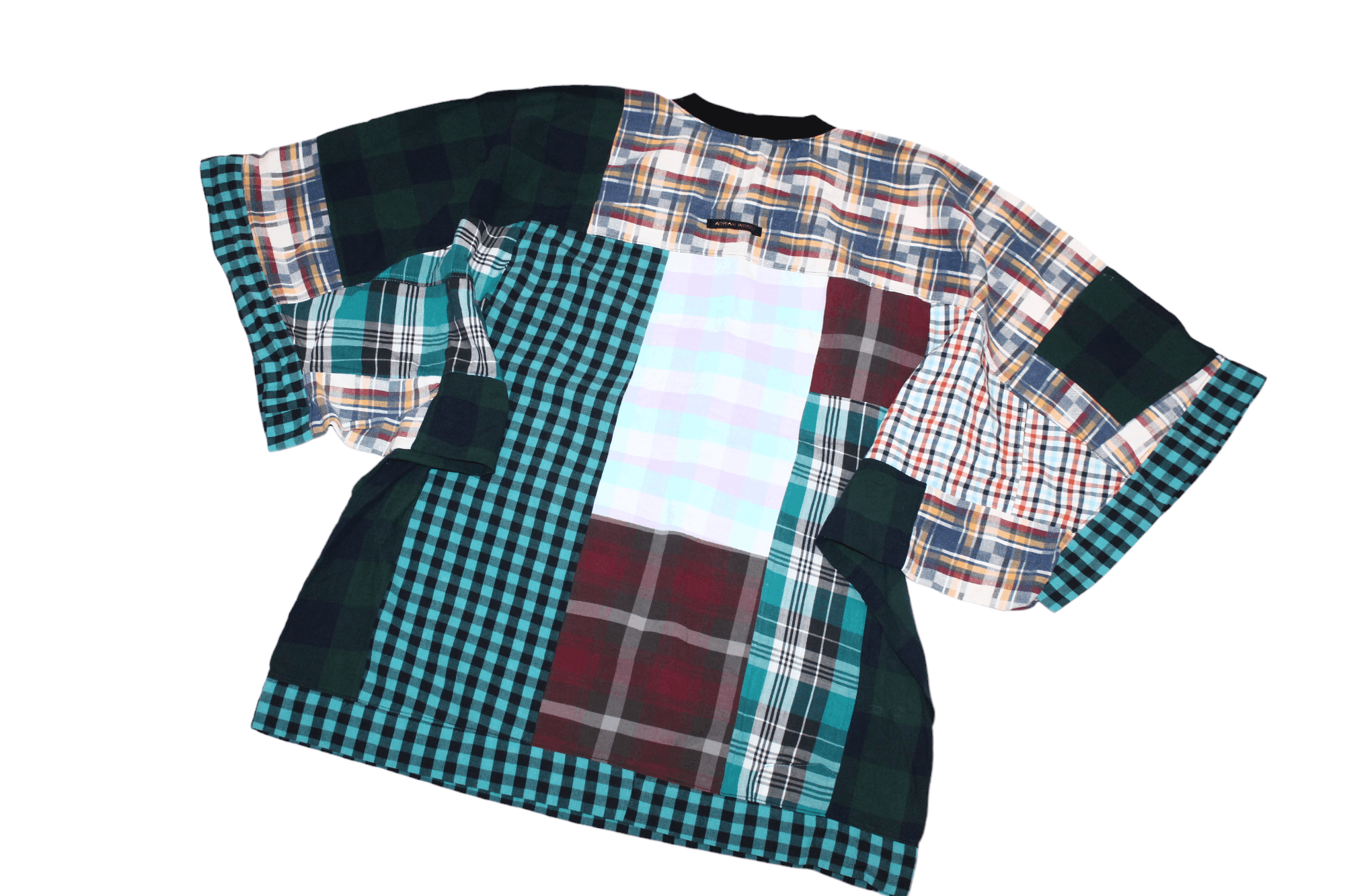 20471120 💥 Adrian Weiss Berlin Kimono Crazy Patchwork Oversized Tee Size L / US 10 / IT 46 - 9 Thumbnail