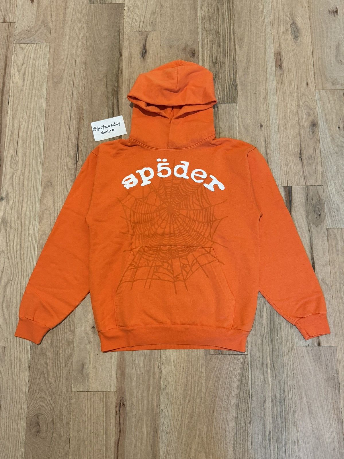 Young Thug Sp5der Legacy OG Web V2 Hoodie Orange Small | Grailed